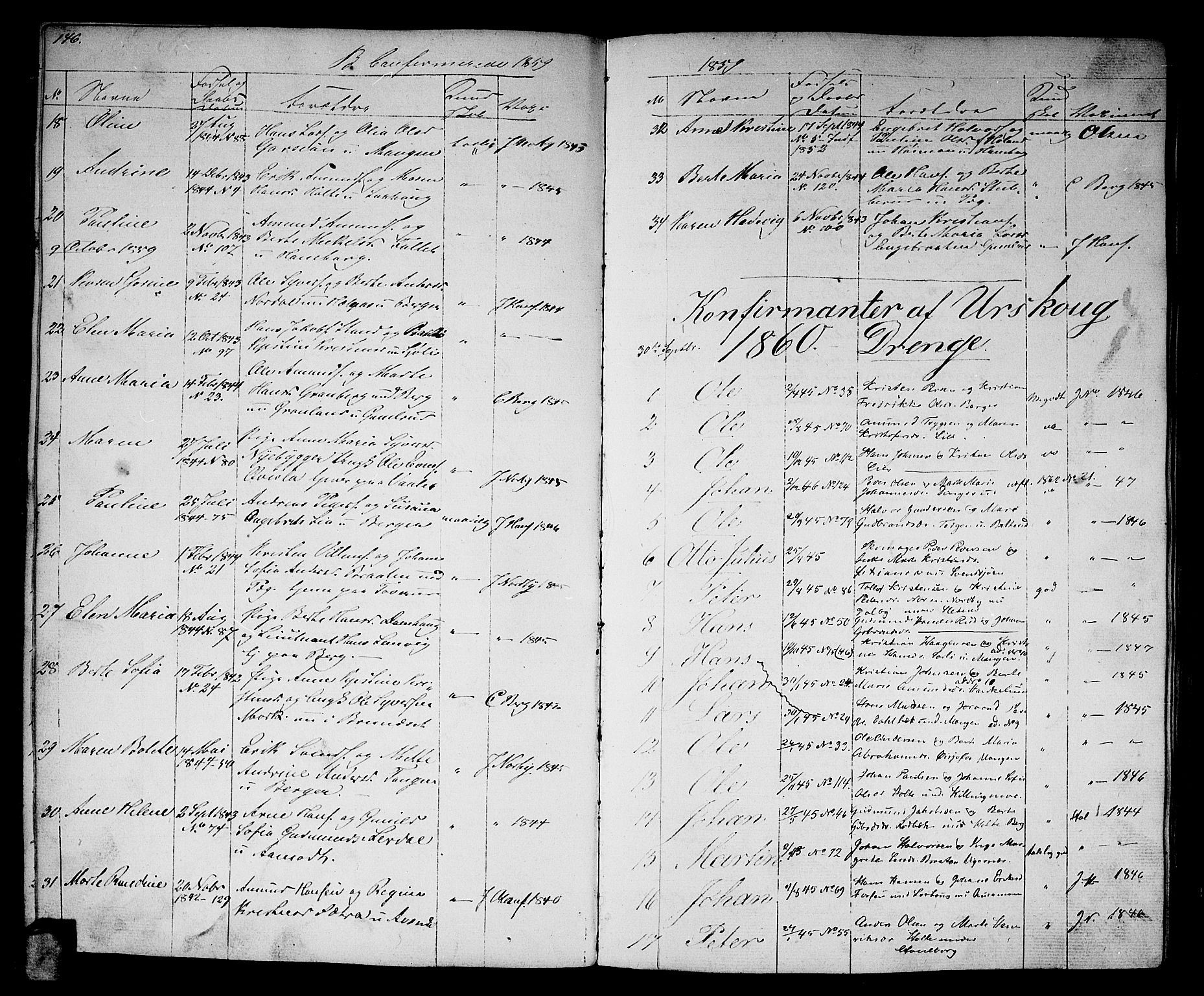 Aurskog prestekontor Kirkebøker, SAO/A-10304a/G/Ga/L0003: Parish register (copy) no. I 3, 1858-1883, p. 146