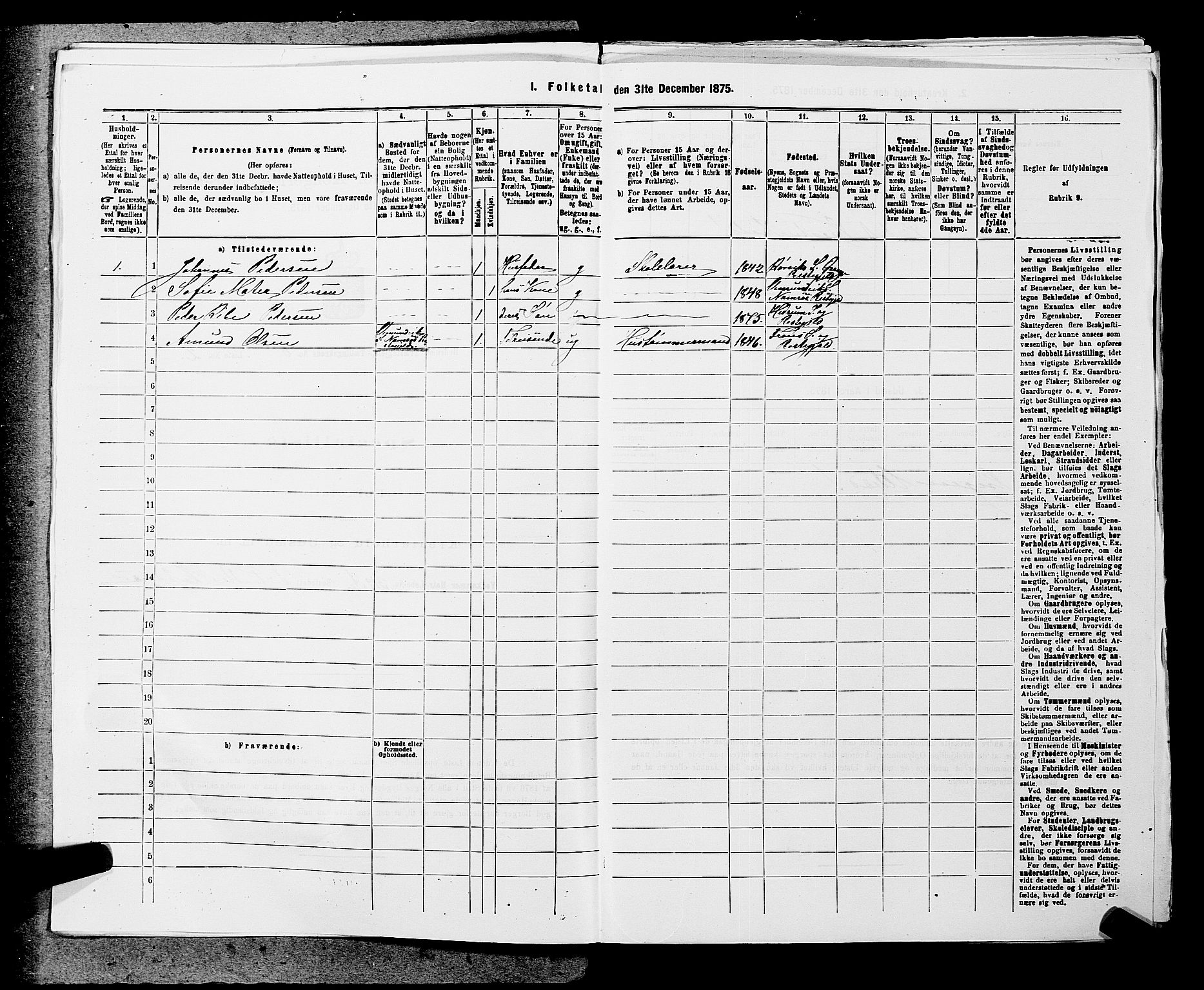 SAKO, 1875 census for 0727P Hedrum, 1875, p. 538