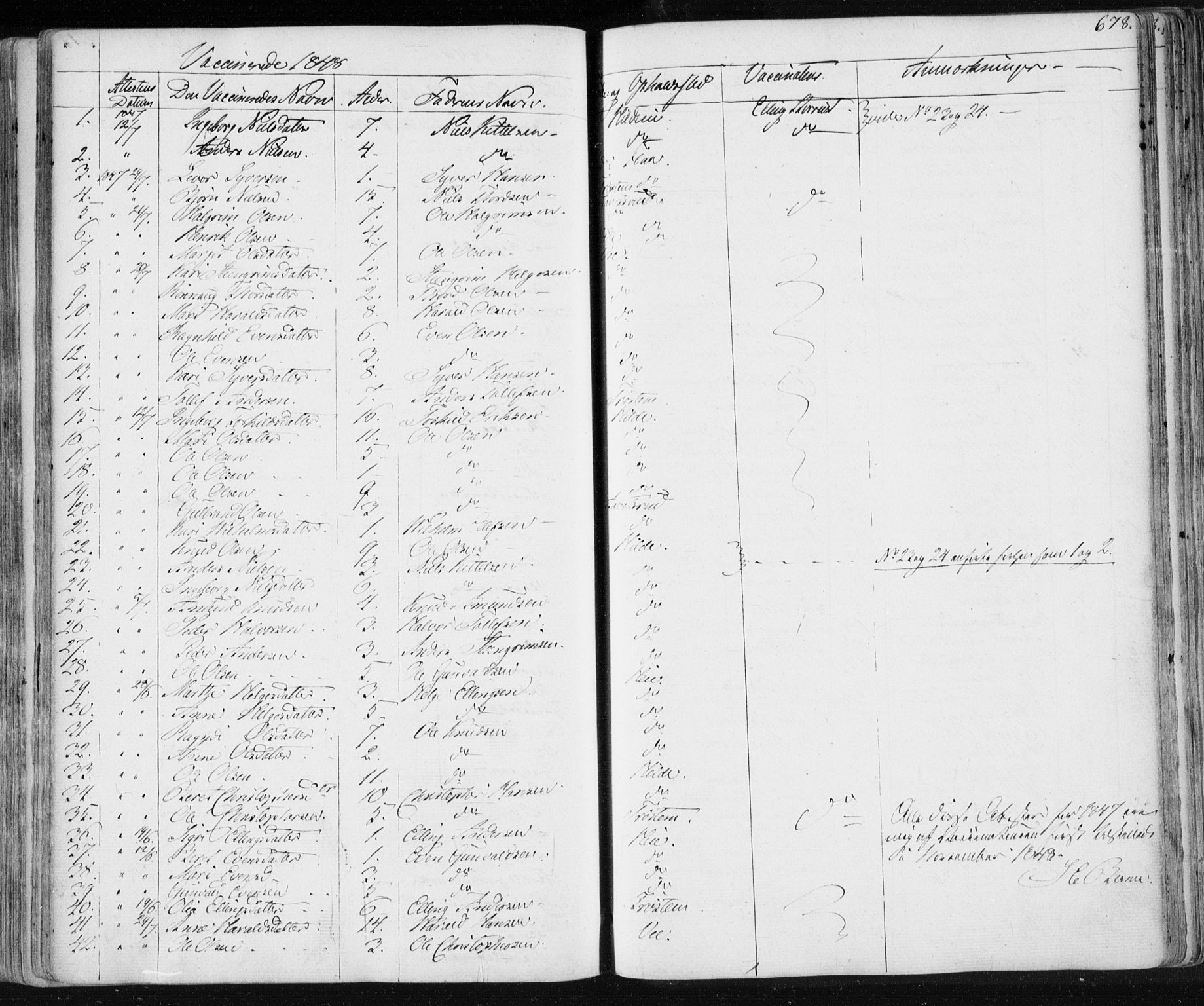 Nes kirkebøker, SAKO/A-236/F/Fa/L0009: Parish register (official) no. 9, 1834-1863, p. 678