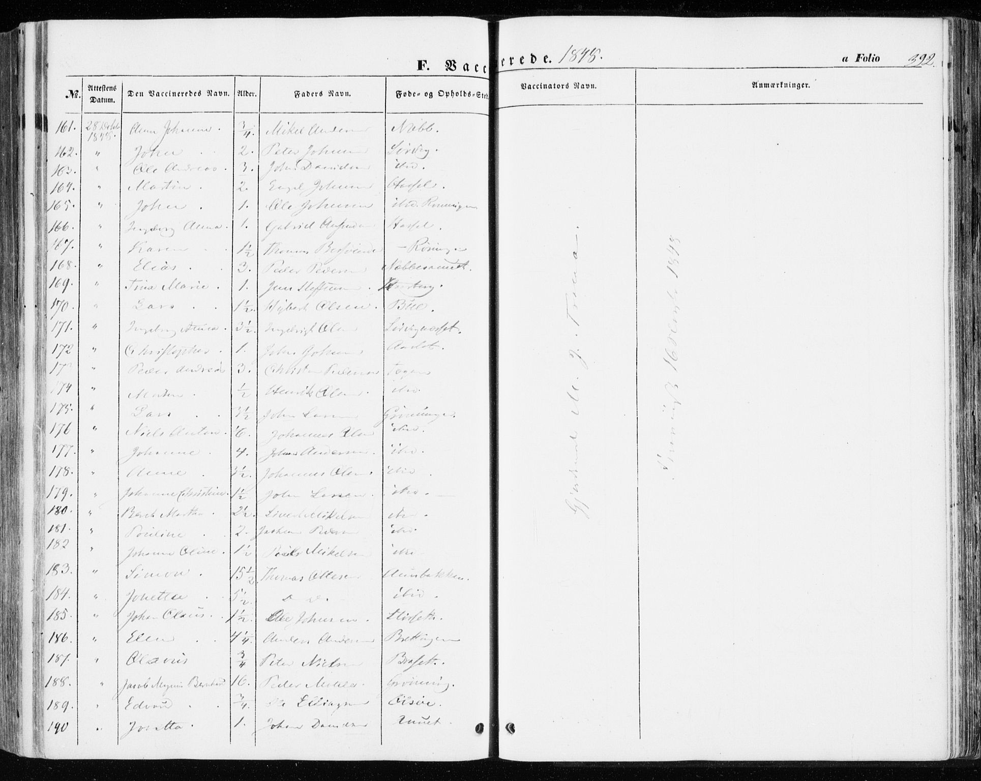 Ministerialprotokoller, klokkerbøker og fødselsregistre - Sør-Trøndelag, AV/SAT-A-1456/646/L0611: Parish register (official) no. 646A09, 1848-1857, p. 392