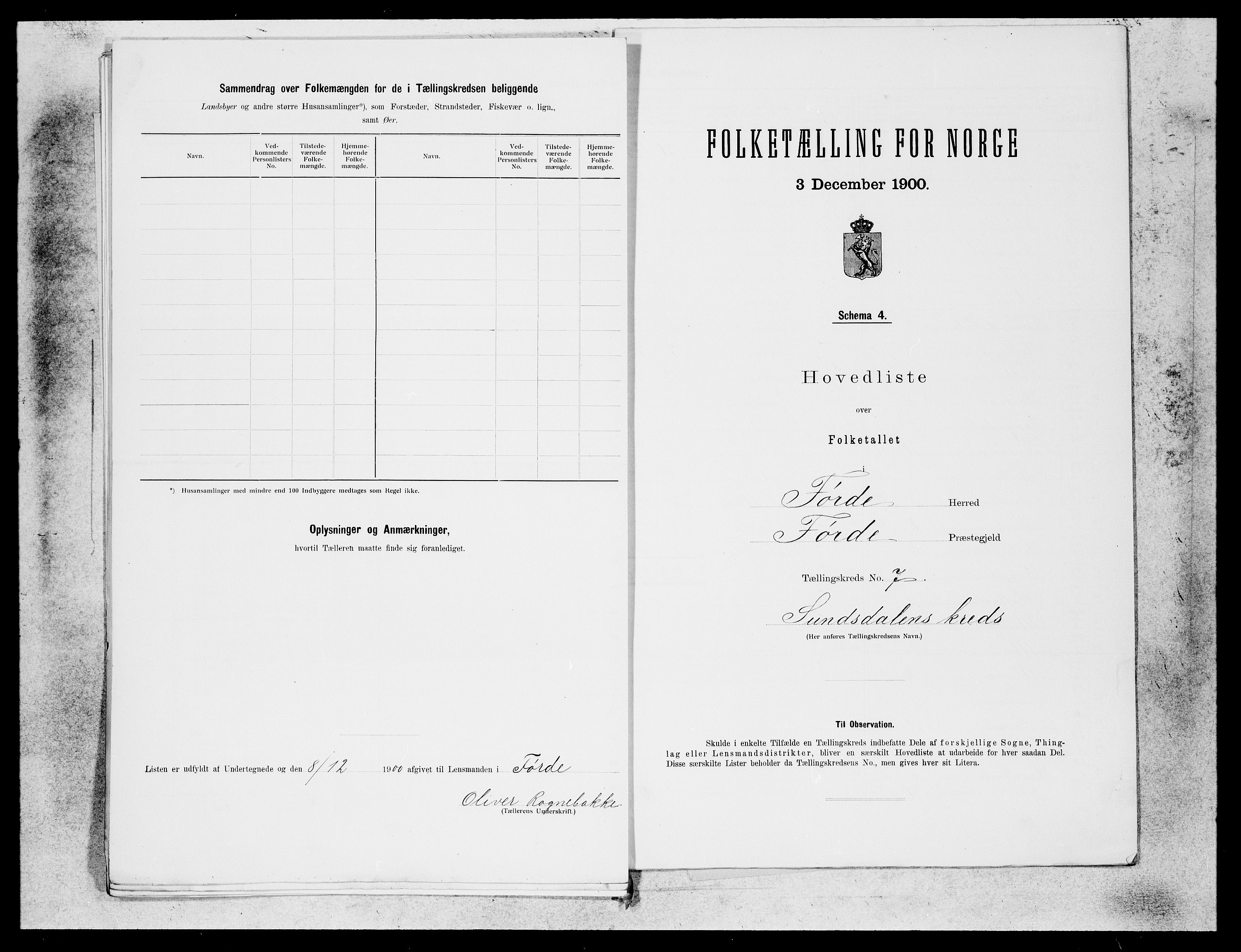 SAB, 1900 census for Førde, 1900, p. 15