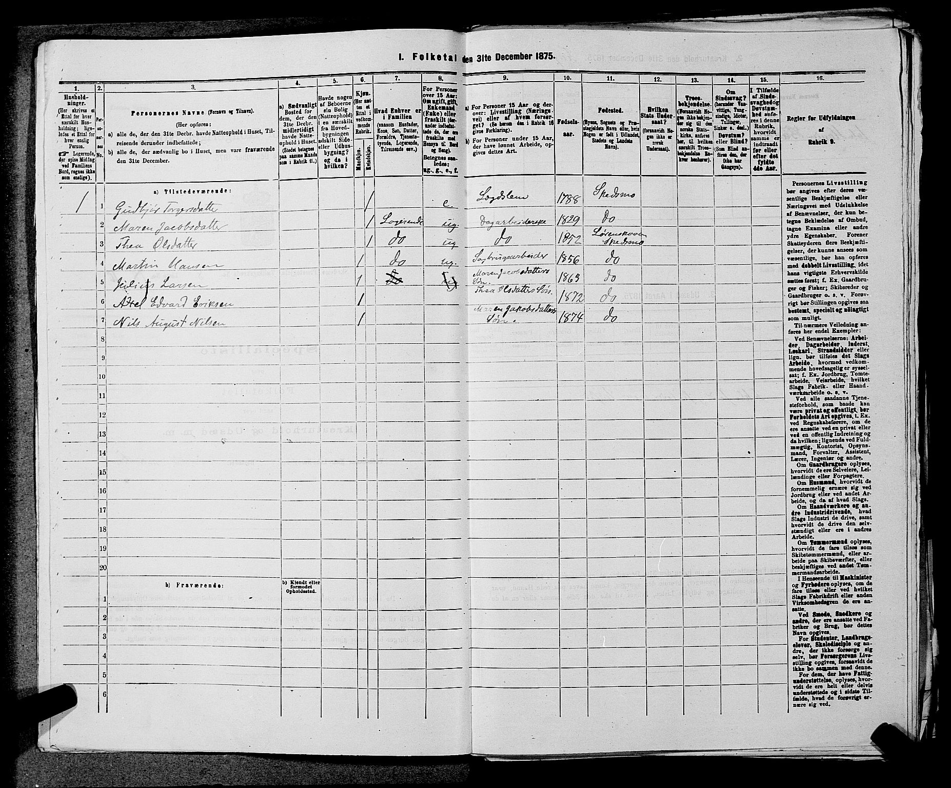 RA, 1875 census for 0231P Skedsmo, 1875, p. 1131