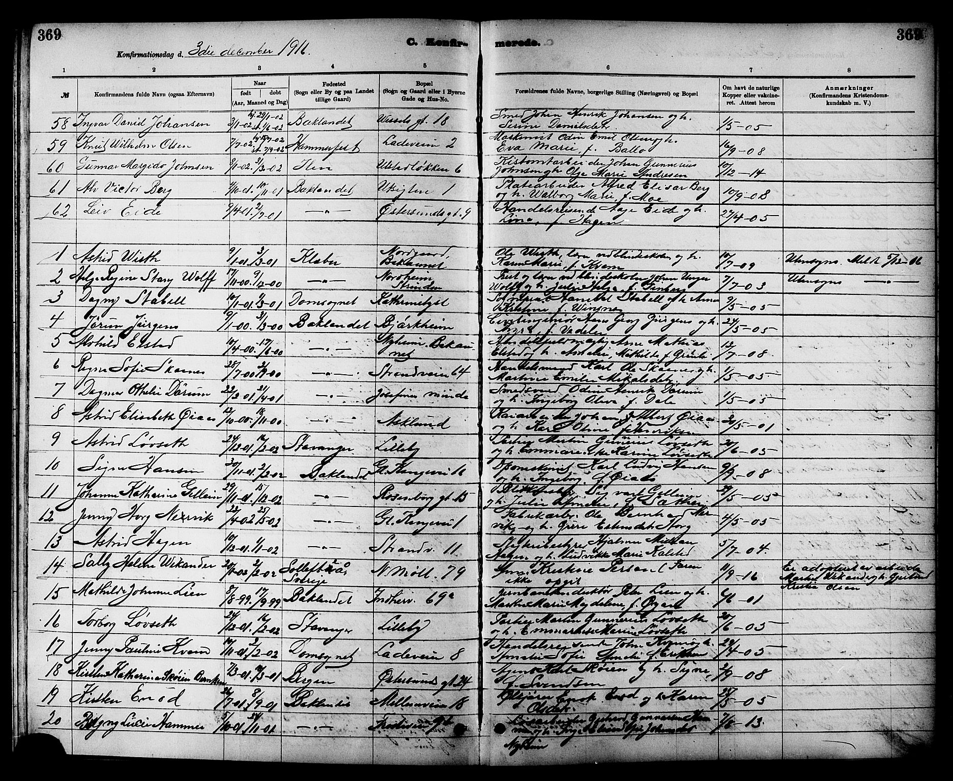 Ministerialprotokoller, klokkerbøker og fødselsregistre - Sør-Trøndelag, SAT/A-1456/605/L0254: Parish register (copy) no. 605C01, 1908-1916, p. 369