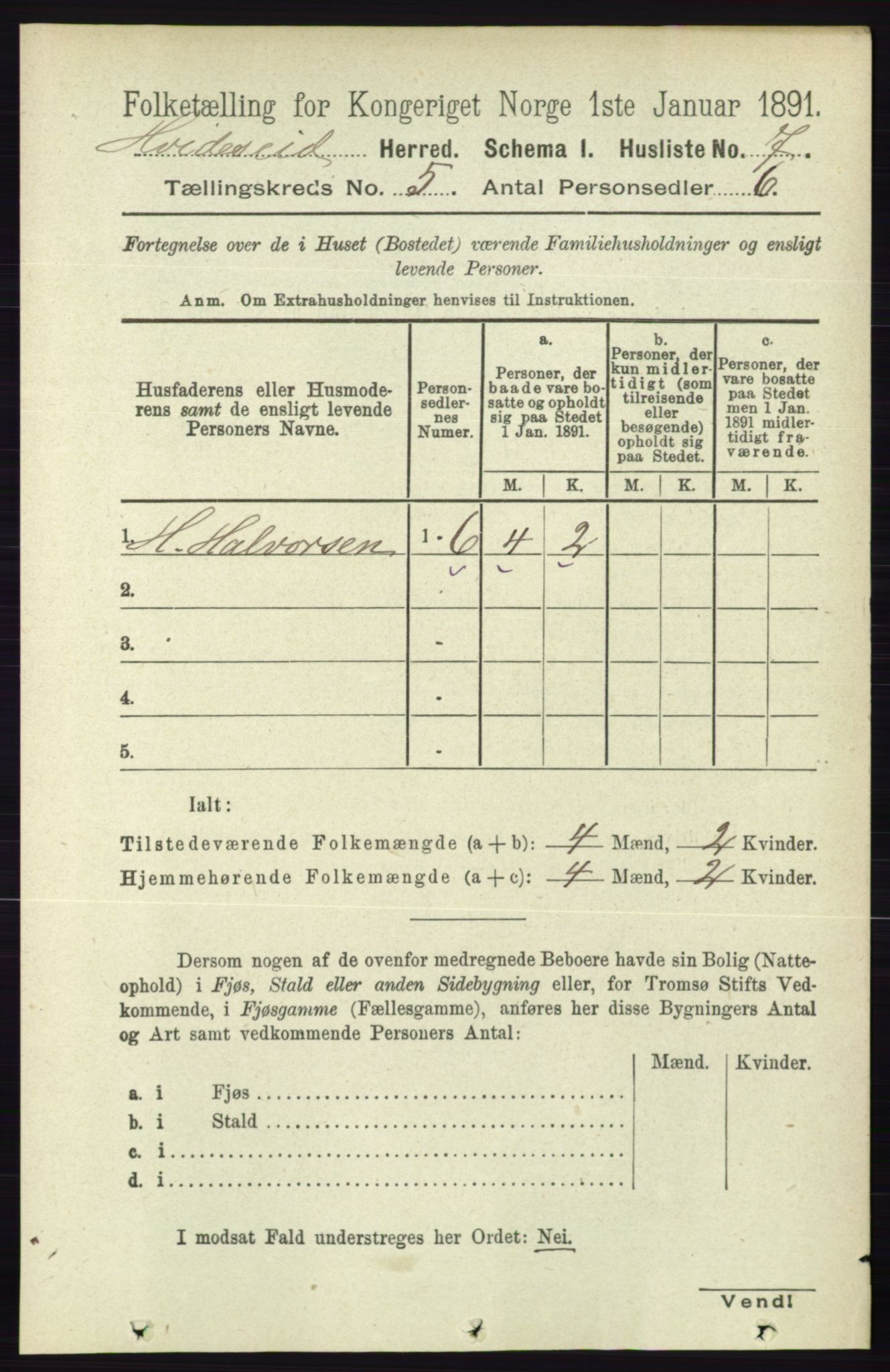 RA, 1891 census for 0829 Kviteseid, 1891, p. 867