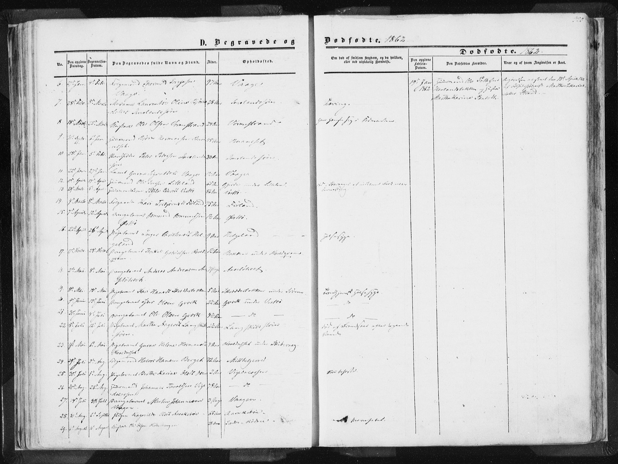 Vikedal sokneprestkontor, SAST/A-101840/01/IV: Parish register (official) no. A 6.2, 1851-1867, p. 320