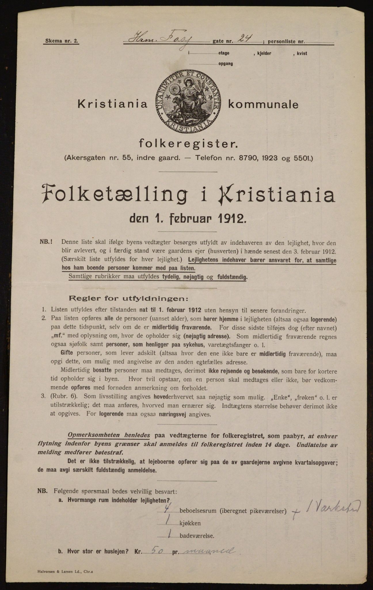 OBA, Municipal Census 1912 for Kristiania, 1912, p. 39446