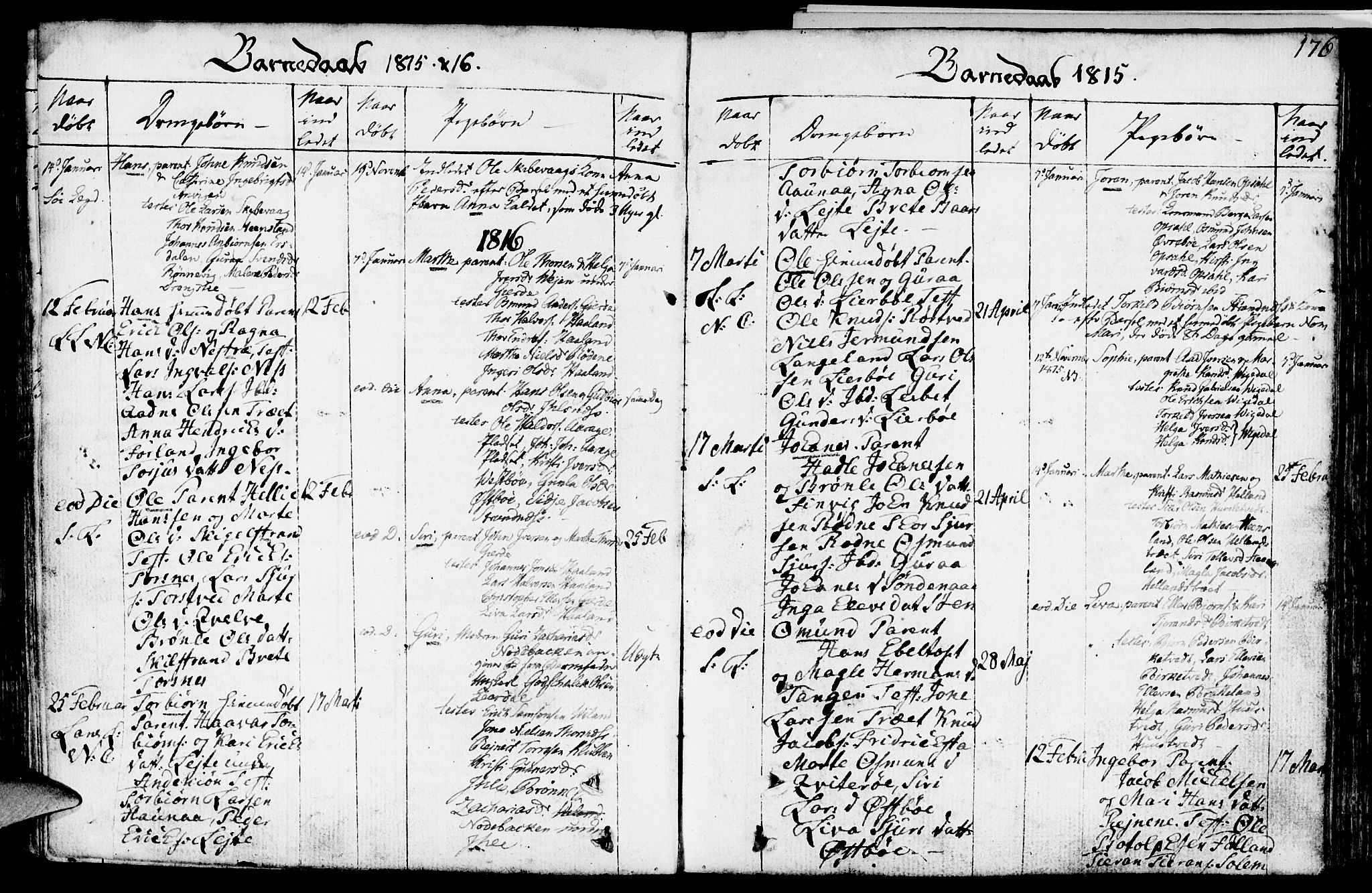 Vikedal sokneprestkontor, SAST/A-101840/01/IV: Parish register (official) no. A 2, 1779-1817, p. 176