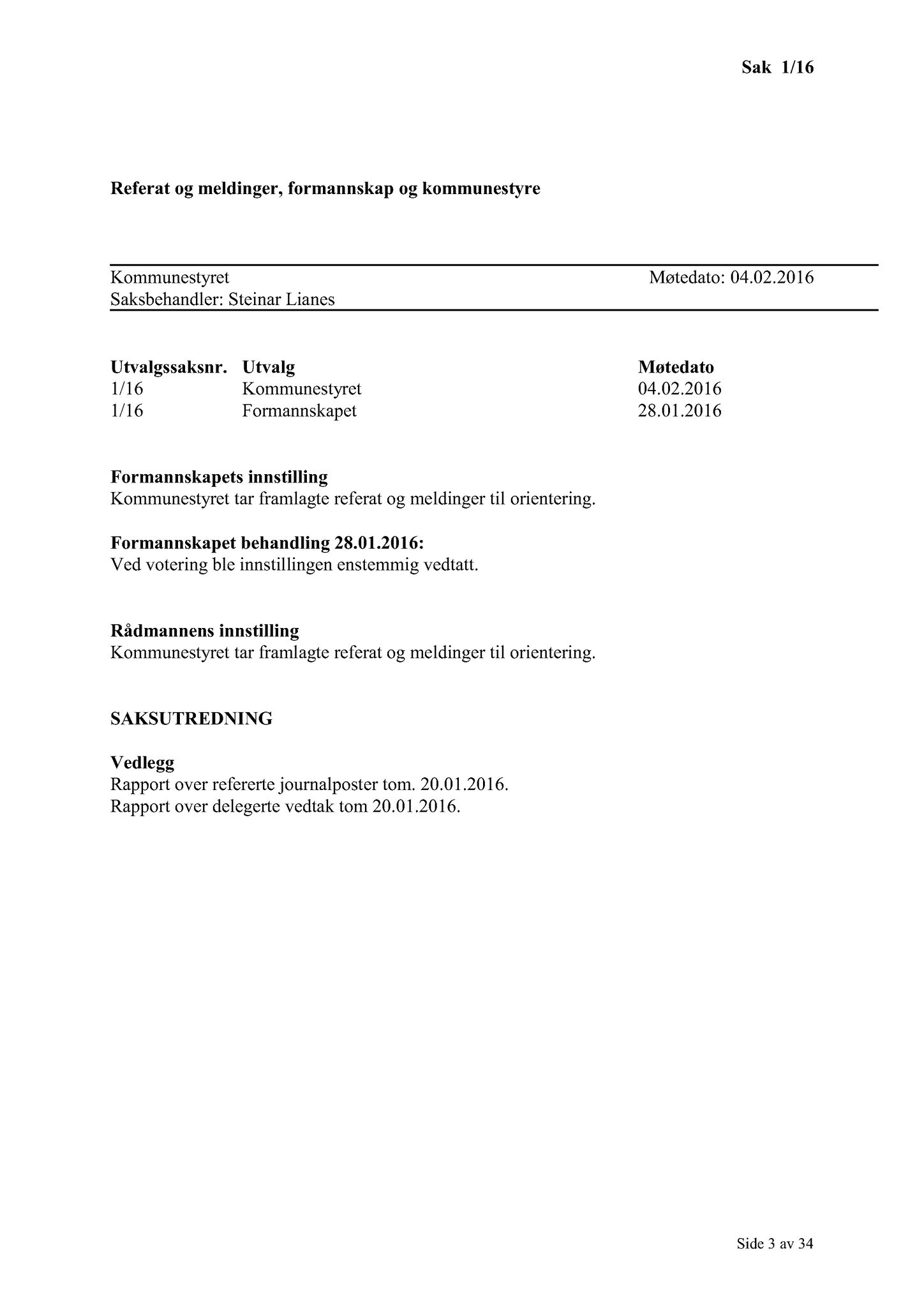 Klæbu Kommune, TRKO/KK/01-KS/L009: Kommunestyret - Møtedokumenter, 2016, p. 3