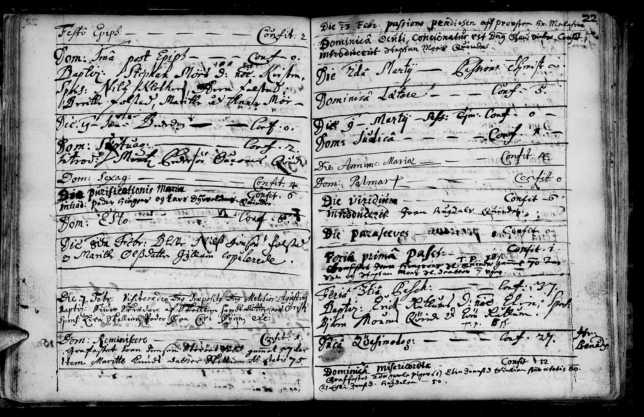 Ministerialprotokoller, klokkerbøker og fødselsregistre - Sør-Trøndelag, SAT/A-1456/687/L0990: Parish register (official) no. 687A01, 1690-1746, p. 22b