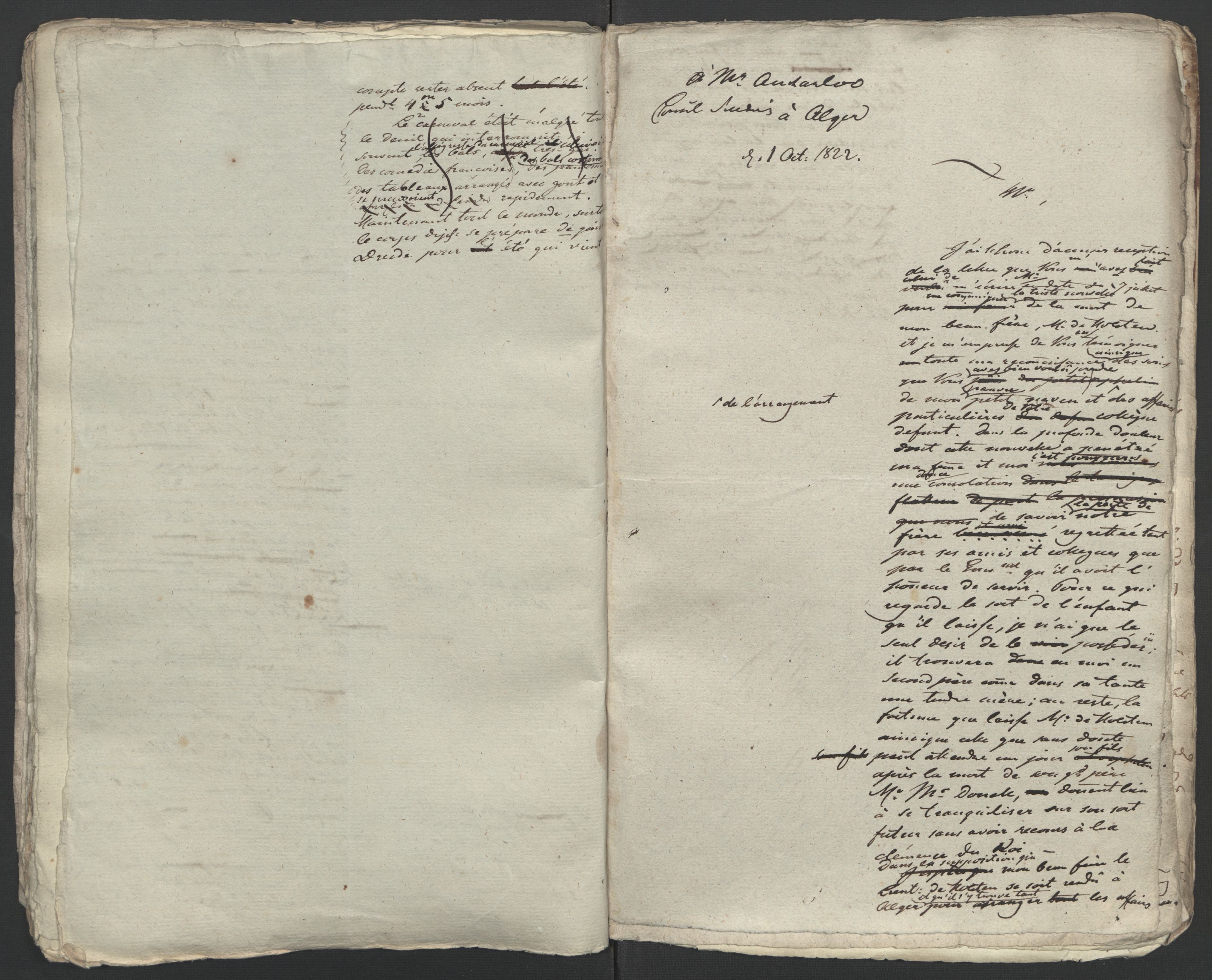 Faye, Andreas, AV/RA-PA-0015/F/Fh/L0026/0004: -- / Geheime-legationsraad Irgens-Berghs breve i consept 1817-1827, p. 36