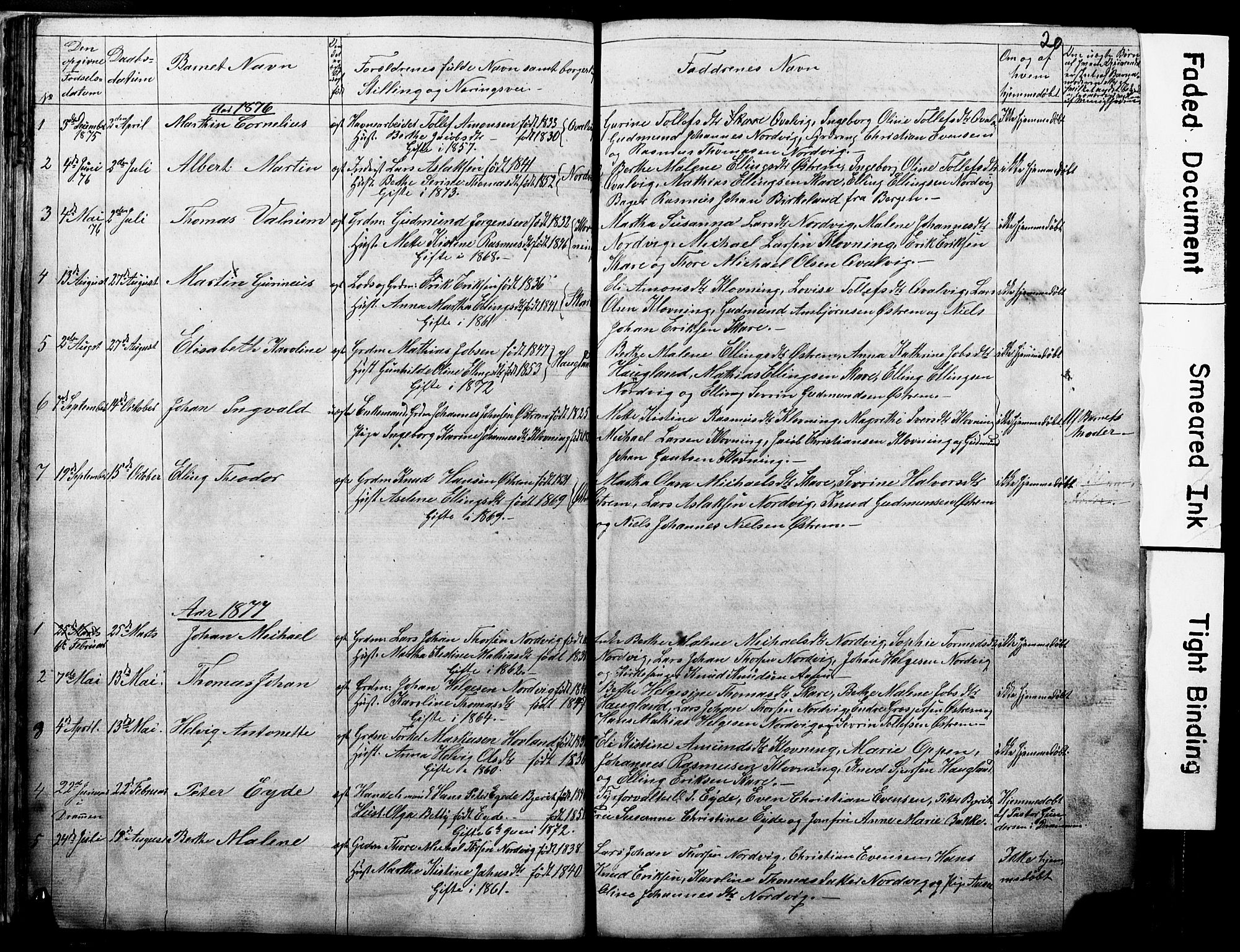 Torvastad sokneprestkontor, SAST/A -101857/H/Ha/Hab/L0005: Parish register (copy) no. B 5, 1857-1908, p. 20