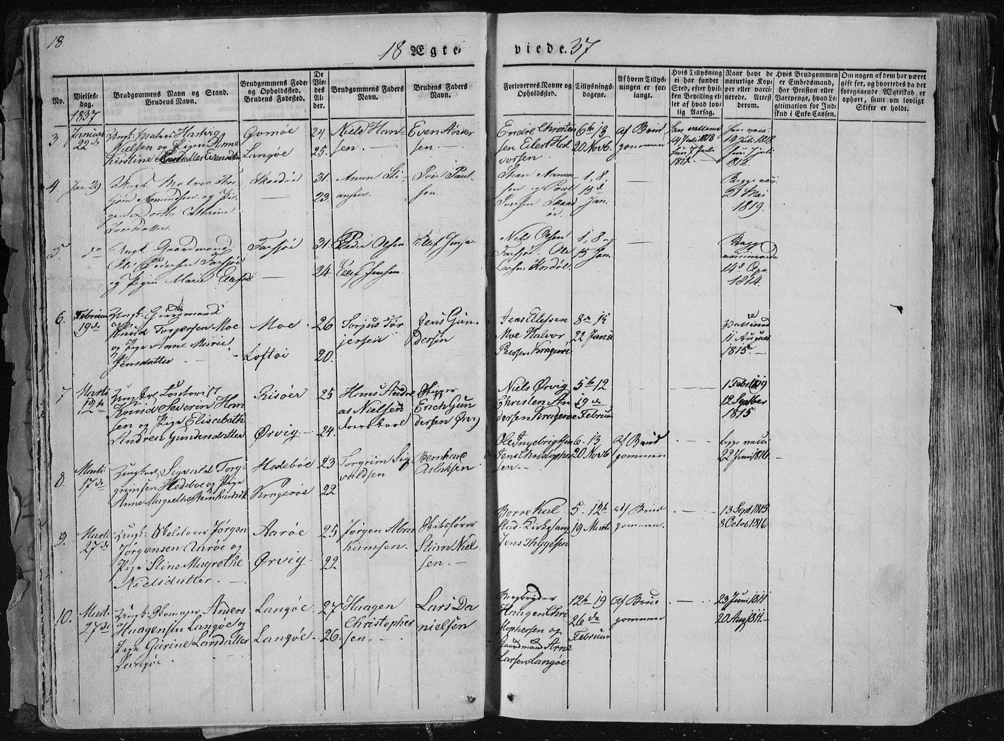 Sannidal kirkebøker, AV/SAKO-A-296/F/Fa/L0007: Parish register (official) no. 7, 1831-1854, p. 18