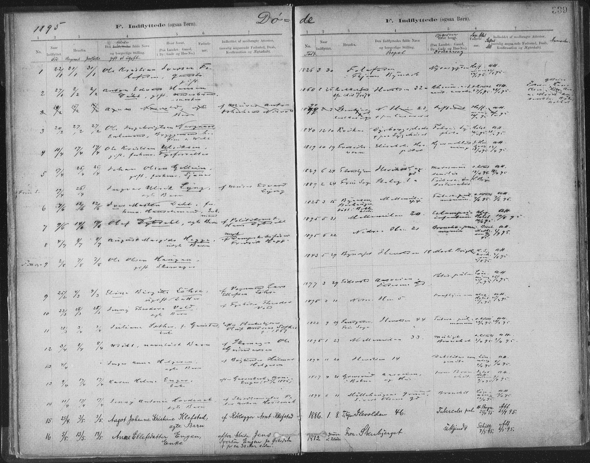 Ministerialprotokoller, klokkerbøker og fødselsregistre - Sør-Trøndelag, SAT/A-1456/603/L0163: Parish register (official) no. 603A02, 1879-1895, p. 339
