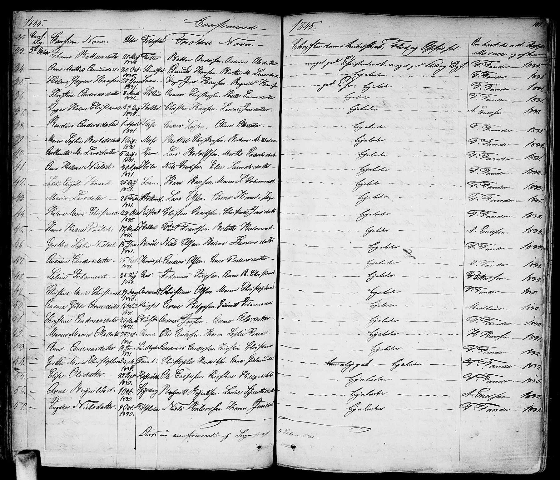 Vestby prestekontor Kirkebøker, AV/SAO-A-10893/F/Fa/L0006: Parish register (official) no. I 6, 1827-1849, p. 151