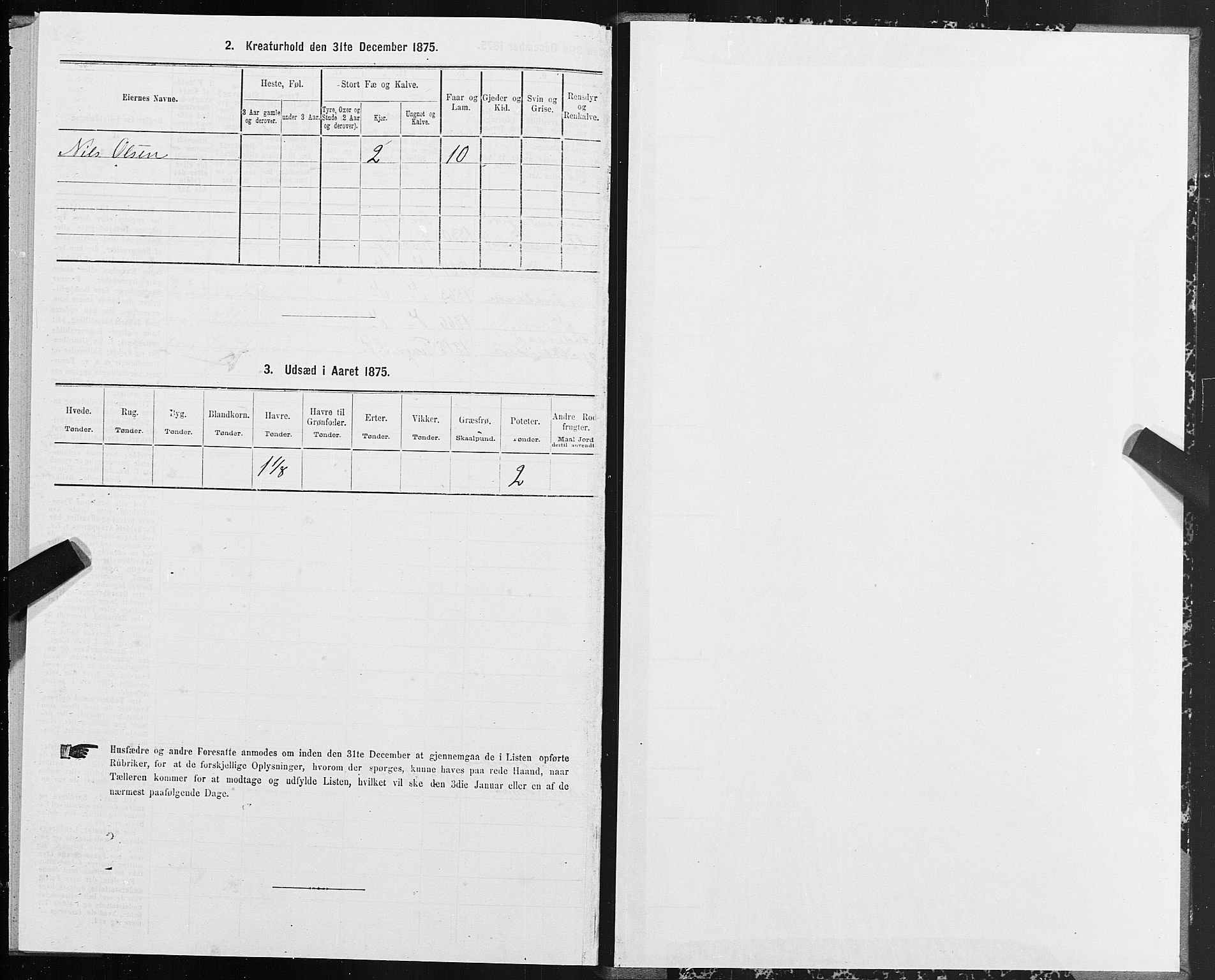 SAT, 1875 census for 1556L Kristiansund/Frei og Grip, 1875