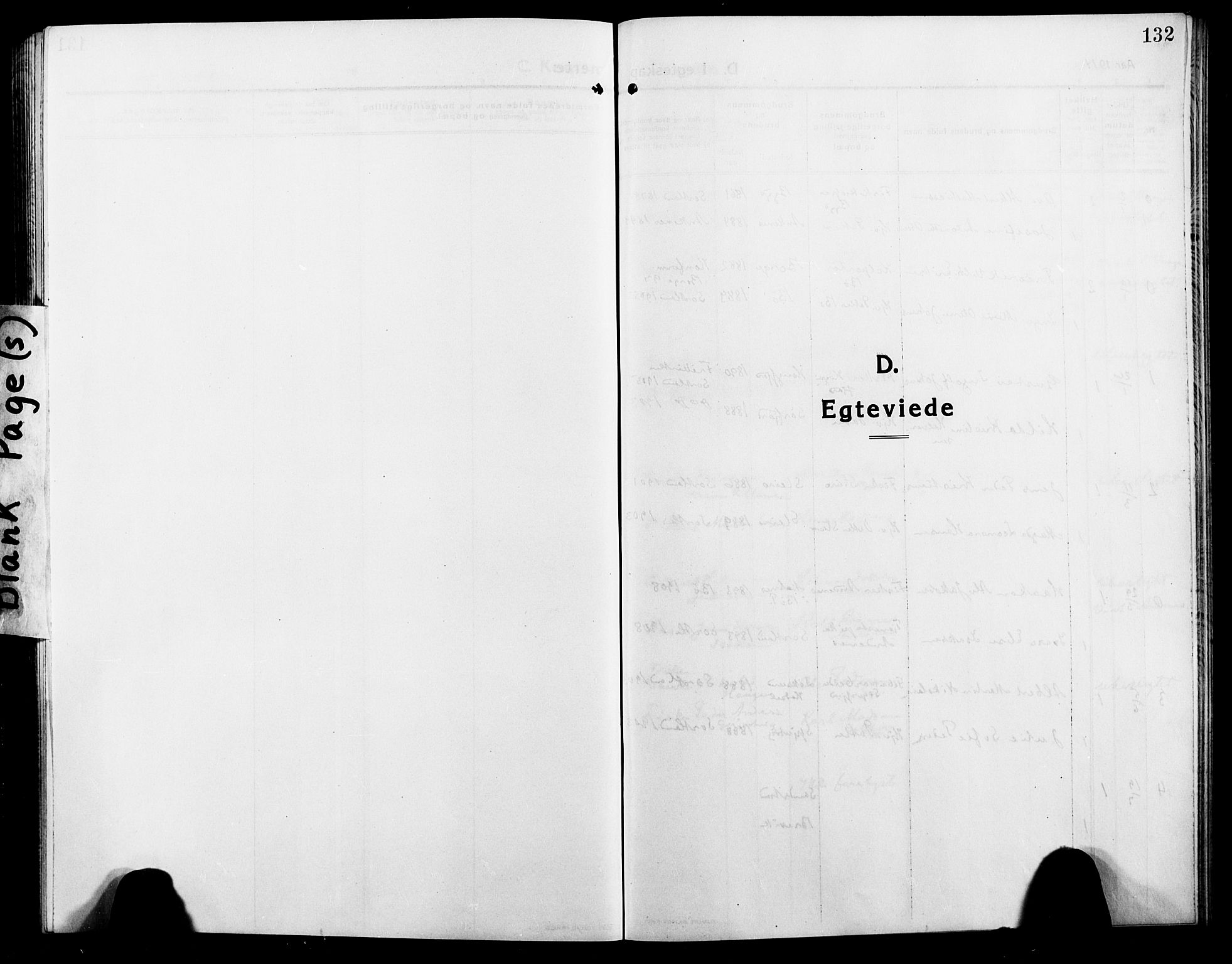 Ministerialprotokoller, klokkerbøker og fødselsregistre - Nordland, AV/SAT-A-1459/895/L1383: Parish register (copy) no. 895C05, 1913-1922, p. 132