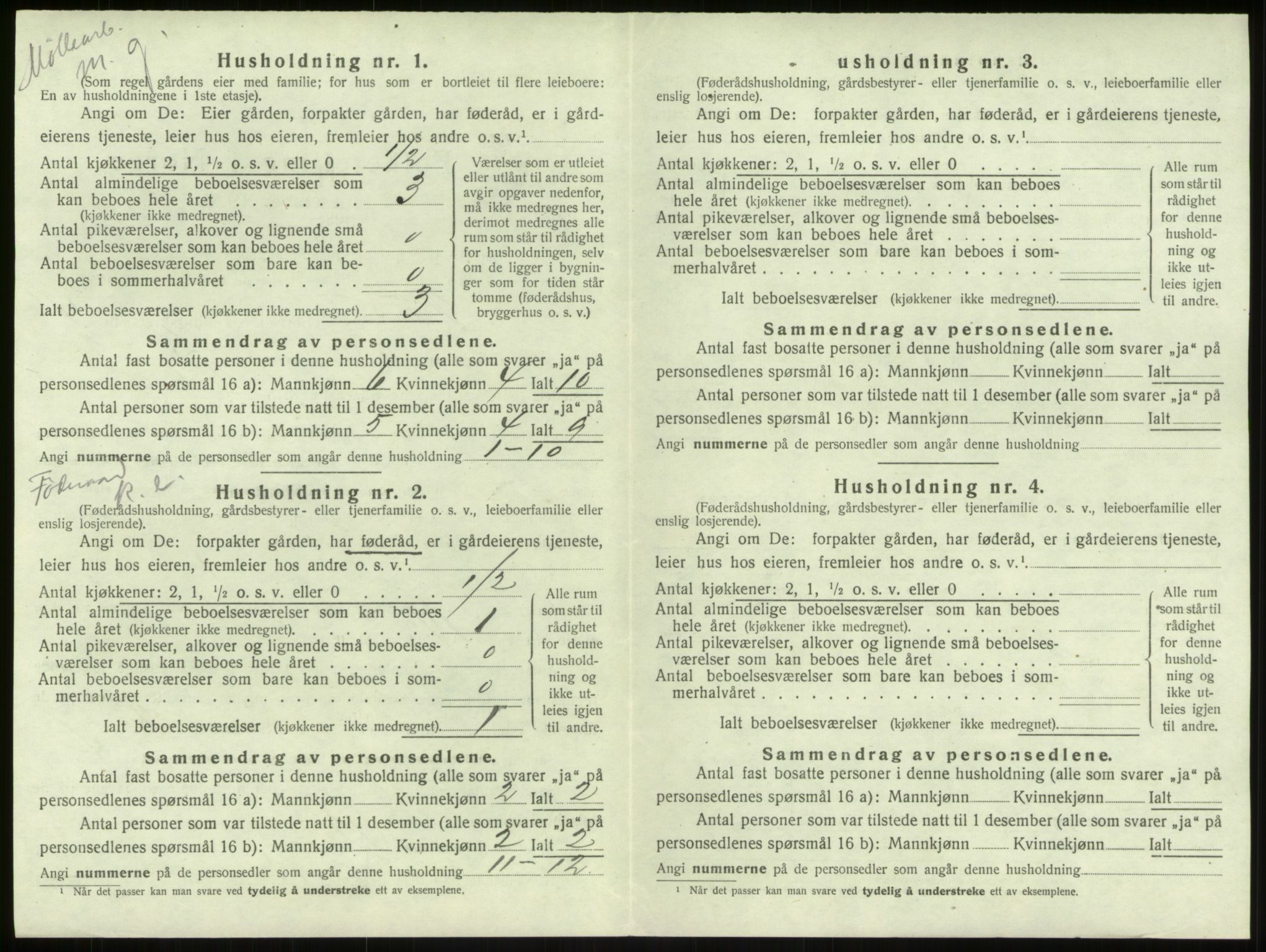 SAB, 1920 census for Haus, 1920, p. 261