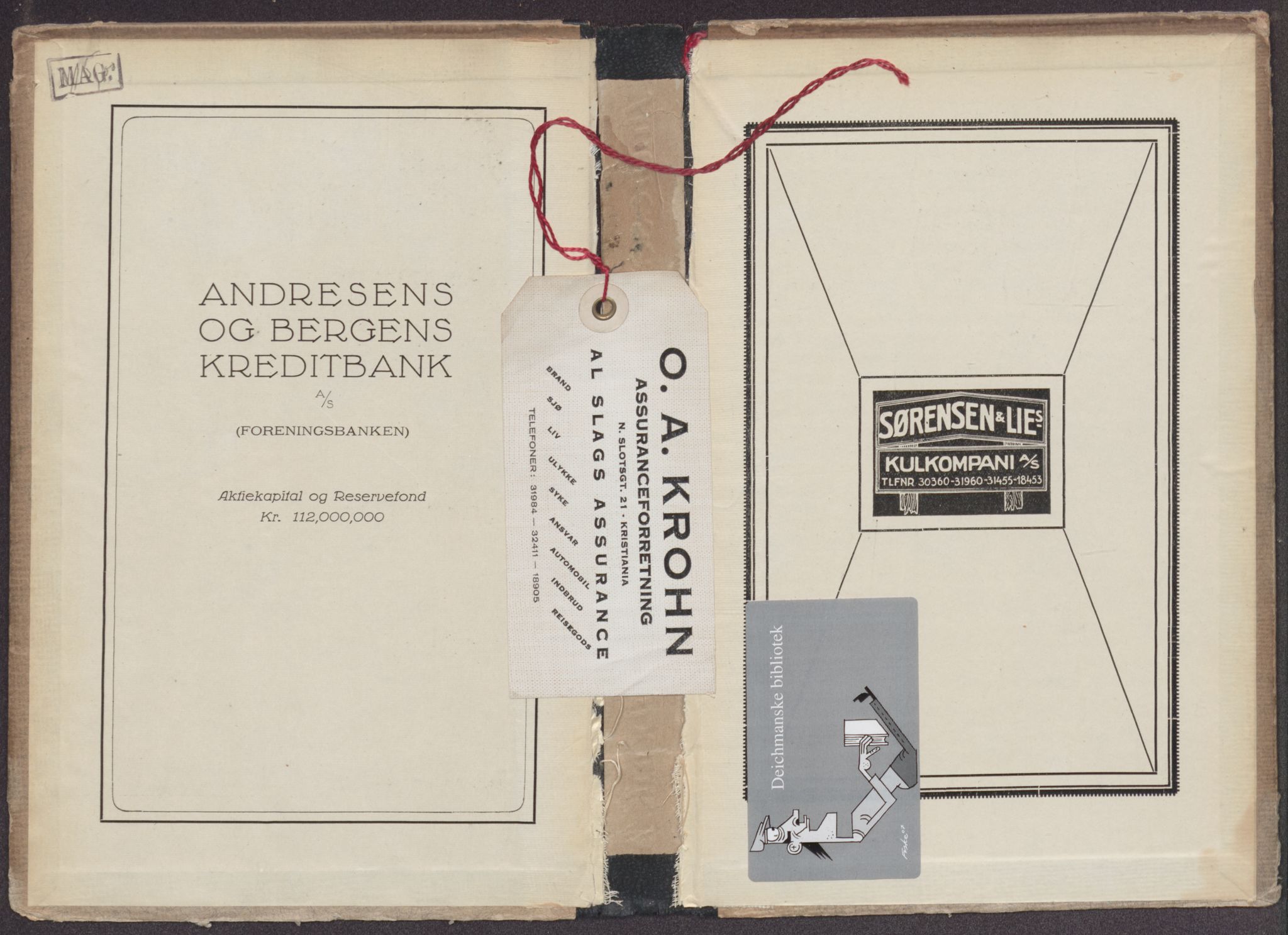 Aker adressebok/adressekalender, PUBL/001/A/002: Akers adressekalender, 1922