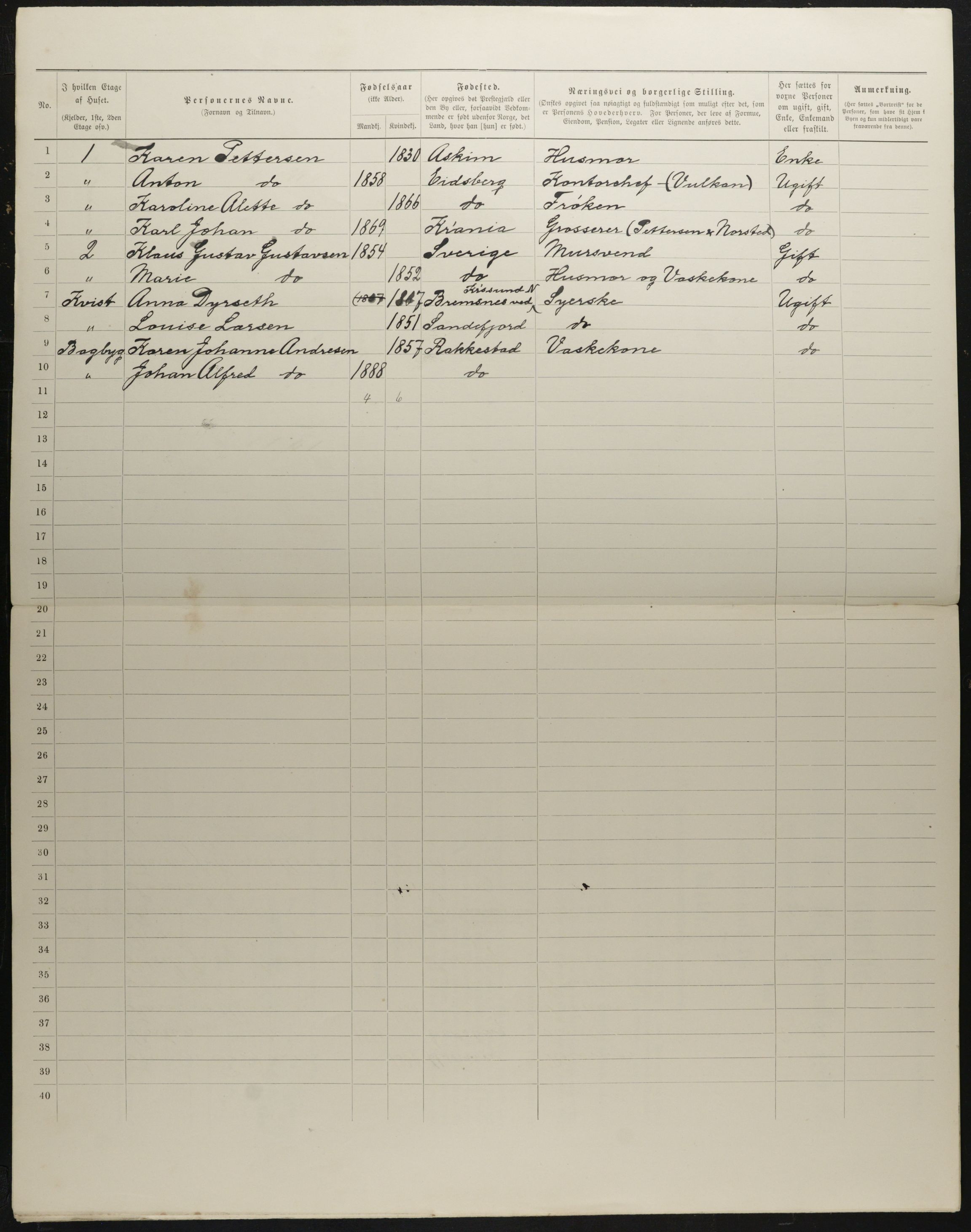 OBA, Municipal Census 1901 for Kristiania, 1901, p. 2586