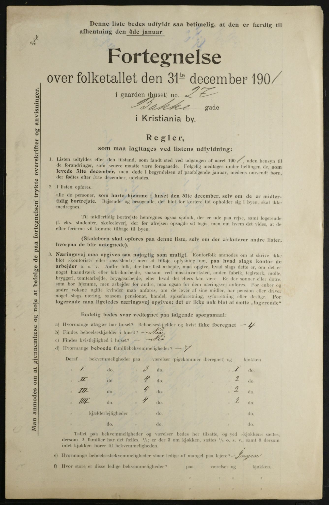 OBA, Municipal Census 1901 for Kristiania, 1901, p. 596