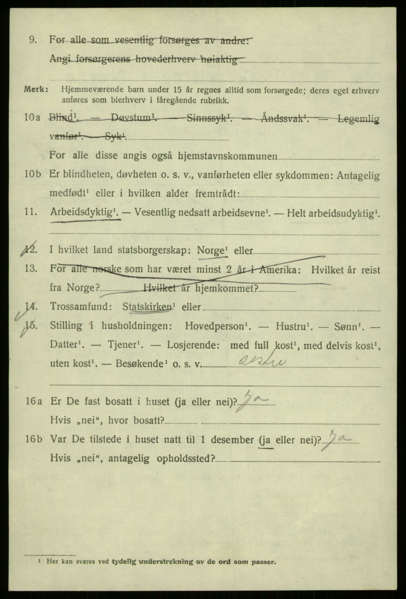 SAB, 1920 census for Bergen, 1920, p. 191508