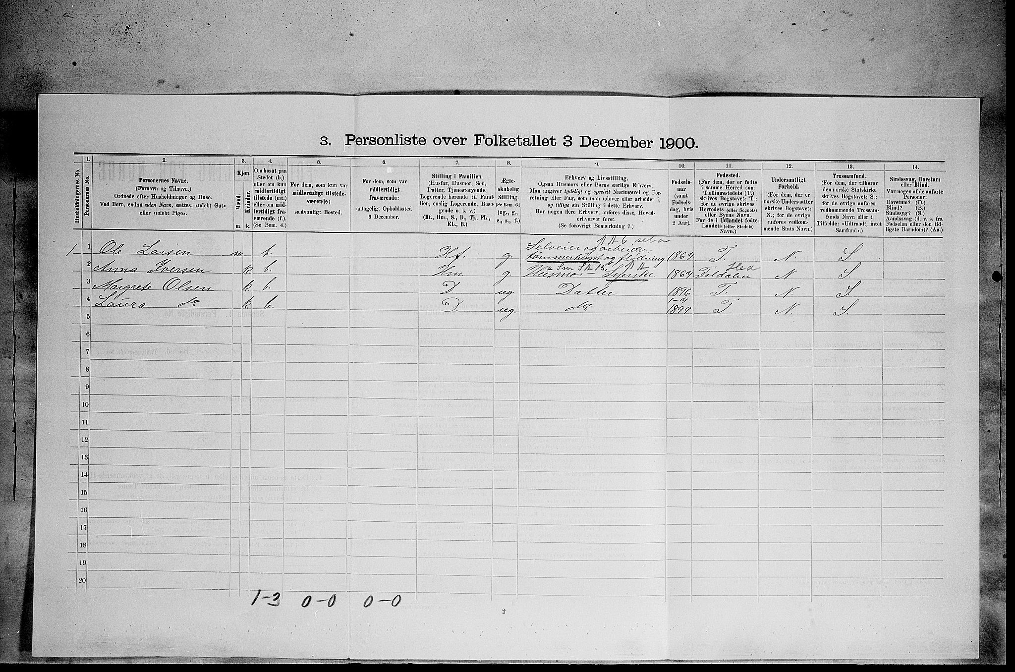 SAH, 1900 census for Stor-Elvdal, 1900, p. 977