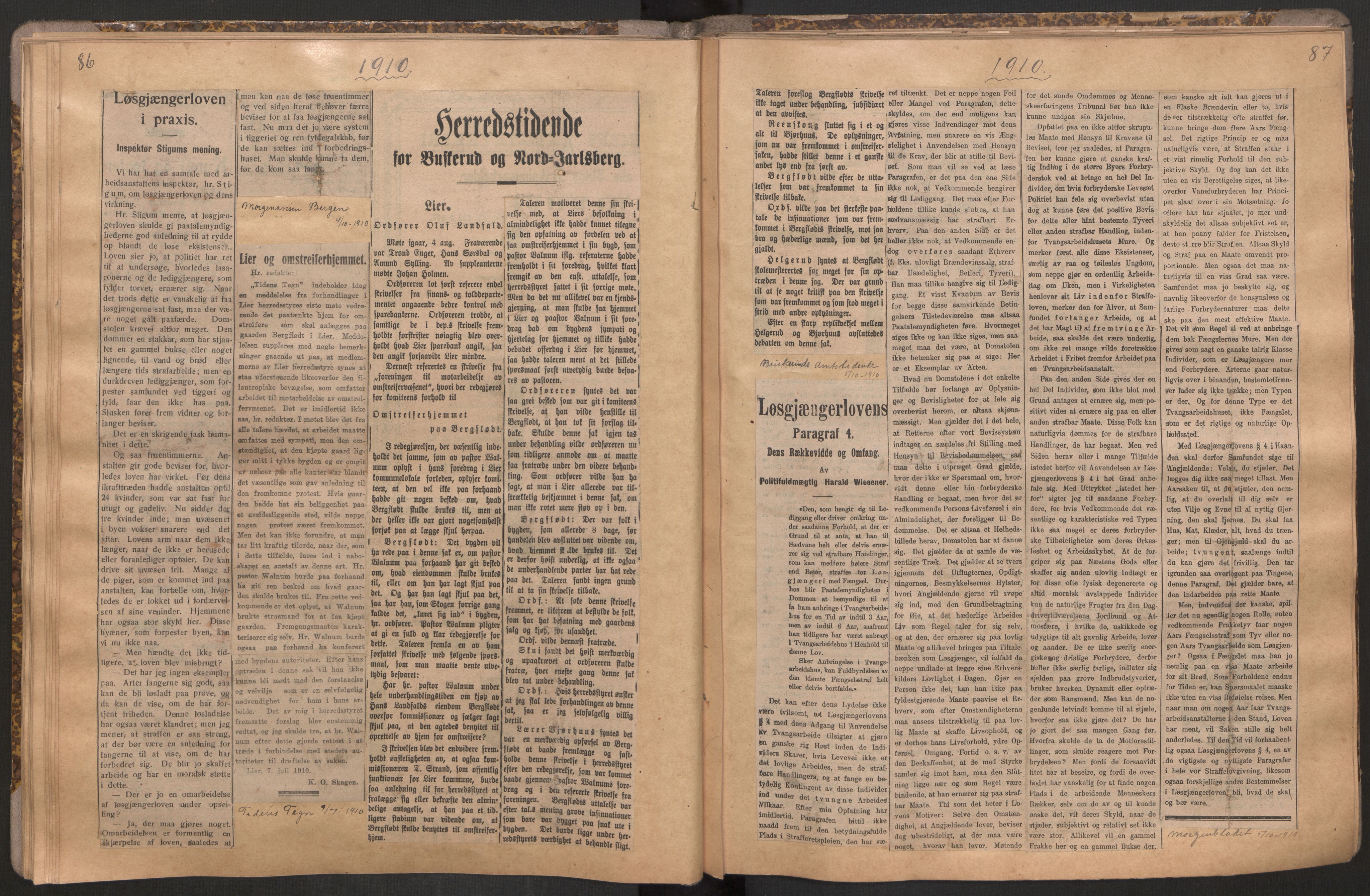 Norsk Misjon Blant Hjemløse, AV/RA-PA-0793/F/Fv/L0534: Utklipp, 1897-1919, p. 86-87