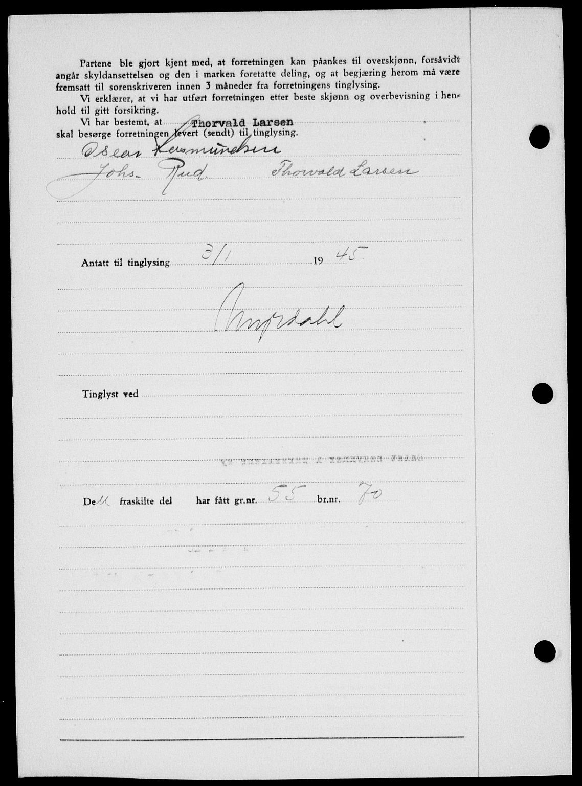 Onsøy sorenskriveri, SAO/A-10474/G/Ga/Gab/L0014: Mortgage book no. II A-14, 1944-1945, Diary no: : 12/1945