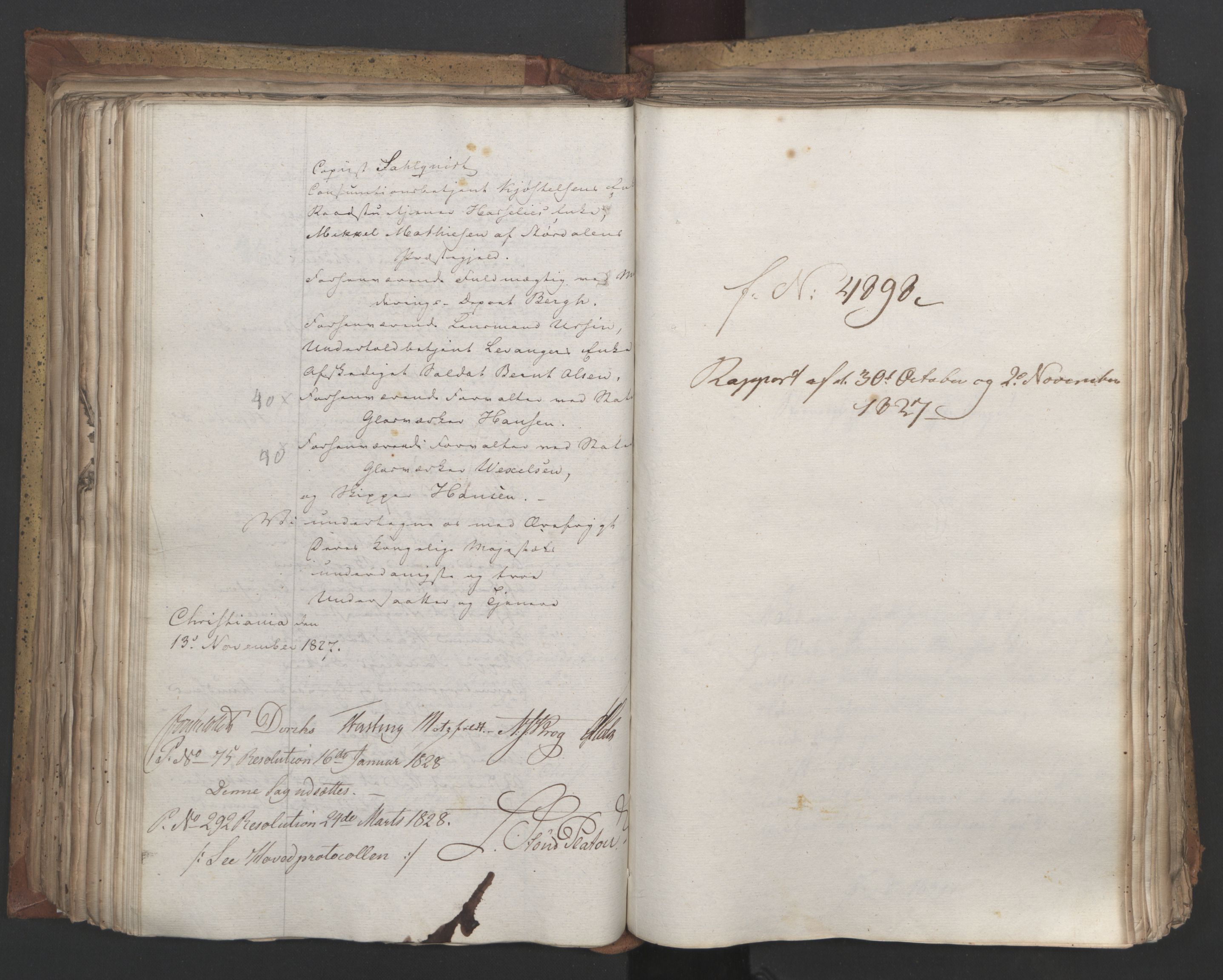Statsrådsavdelingen i Stockholm, AV/RA-S-1003/D/Da/L0053: Regjeringsinnstillinger nr. 4800-5017, 1827, p. 304