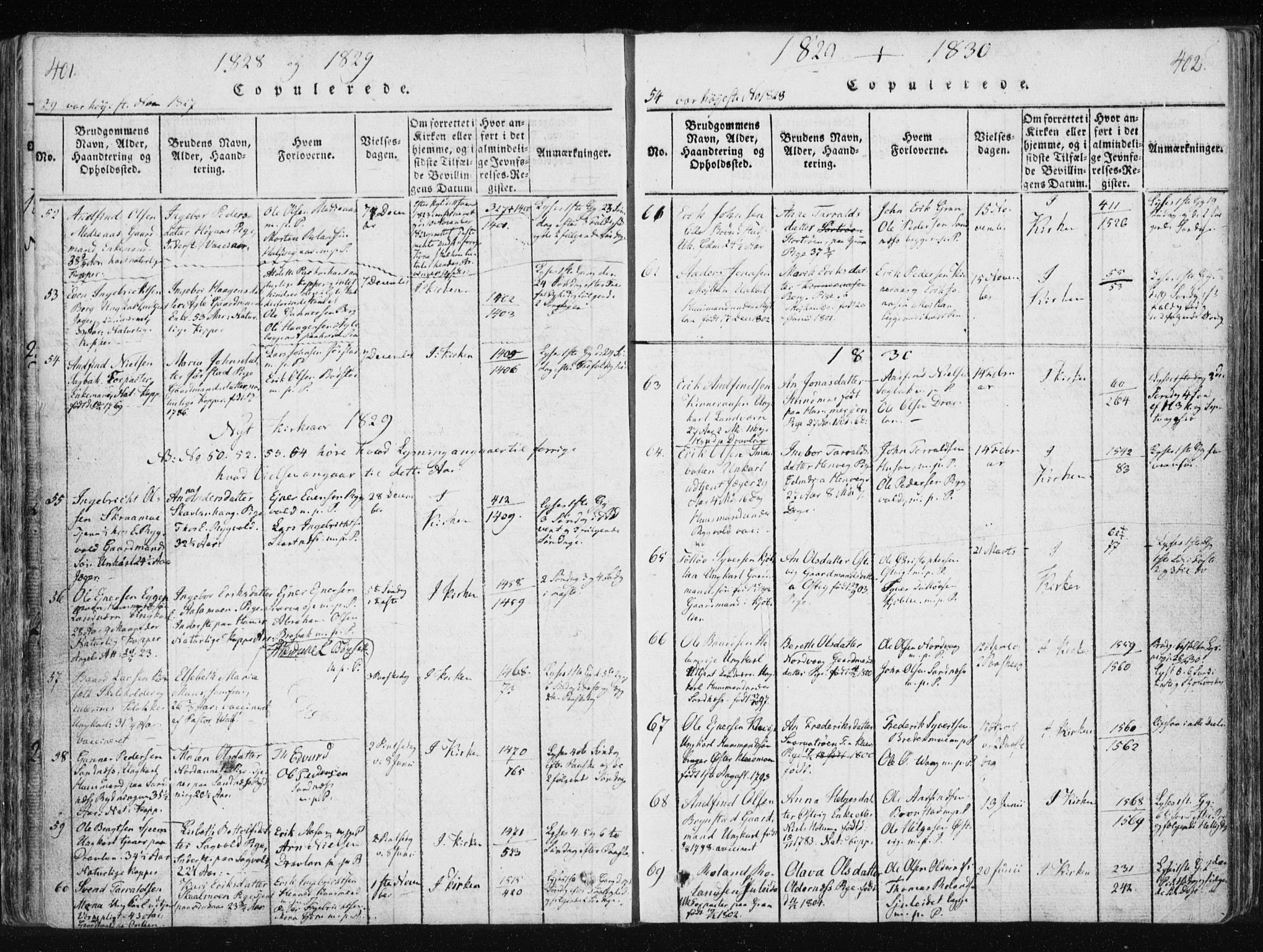 Ministerialprotokoller, klokkerbøker og fødselsregistre - Nord-Trøndelag, SAT/A-1458/749/L0469: Parish register (official) no. 749A03, 1817-1857, p. 401-402