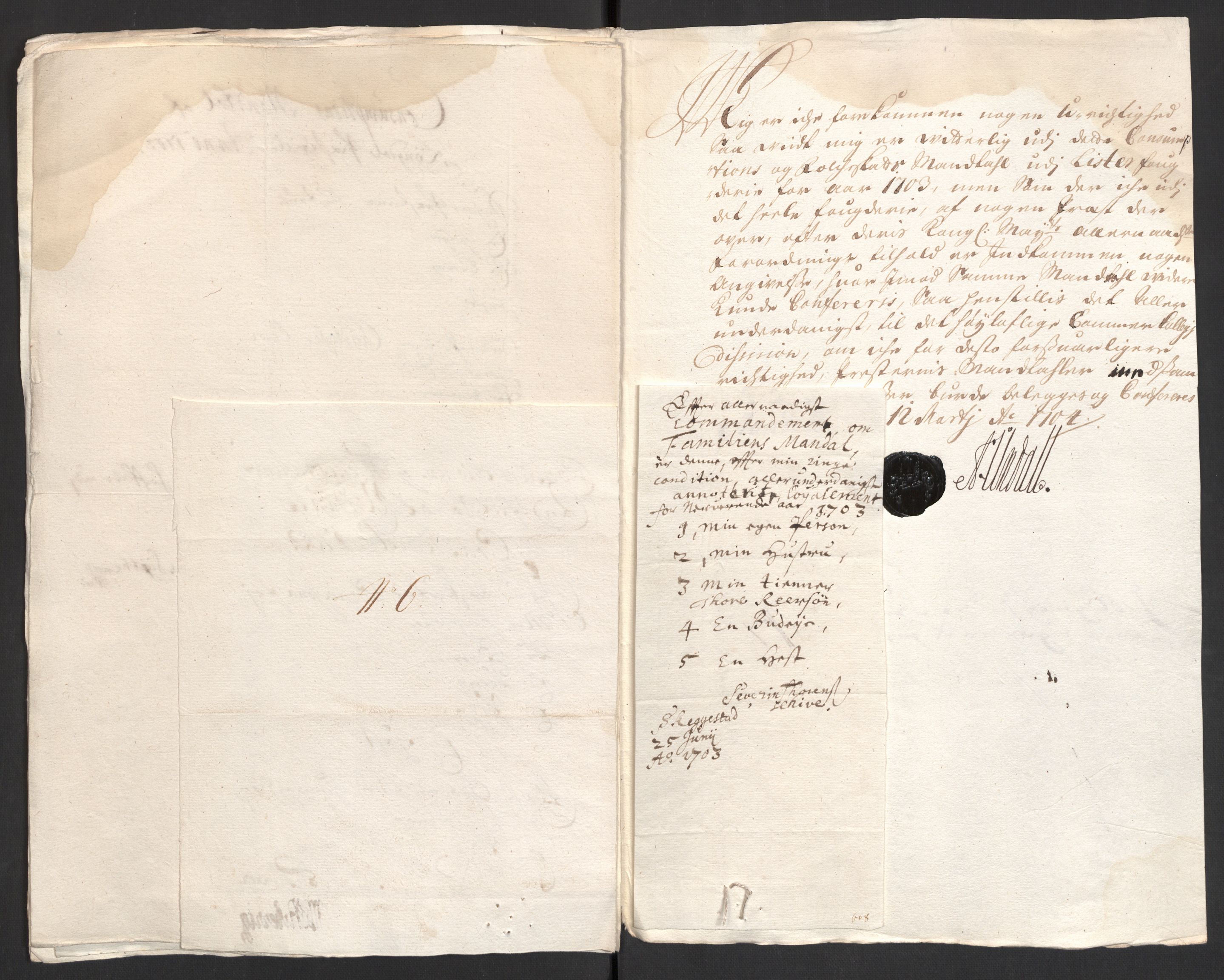 Rentekammeret inntil 1814, Reviderte regnskaper, Fogderegnskap, RA/EA-4092/R43/L2550: Fogderegnskap Lista og Mandal, 1703-1704, p. 49