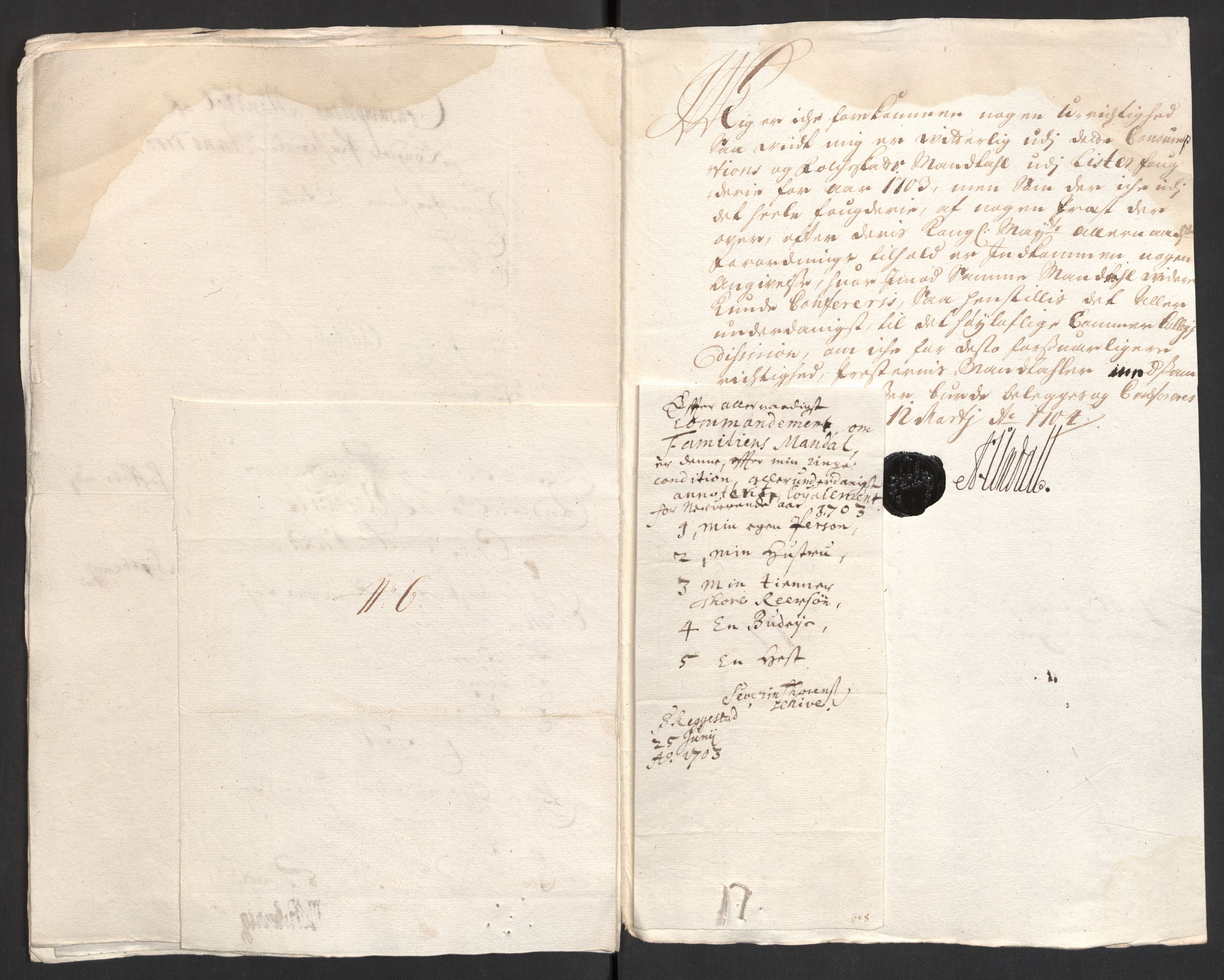 Rentekammeret inntil 1814, Reviderte regnskaper, Fogderegnskap, AV/RA-EA-4092/R43/L2550: Fogderegnskap Lista og Mandal, 1703-1704, p. 49