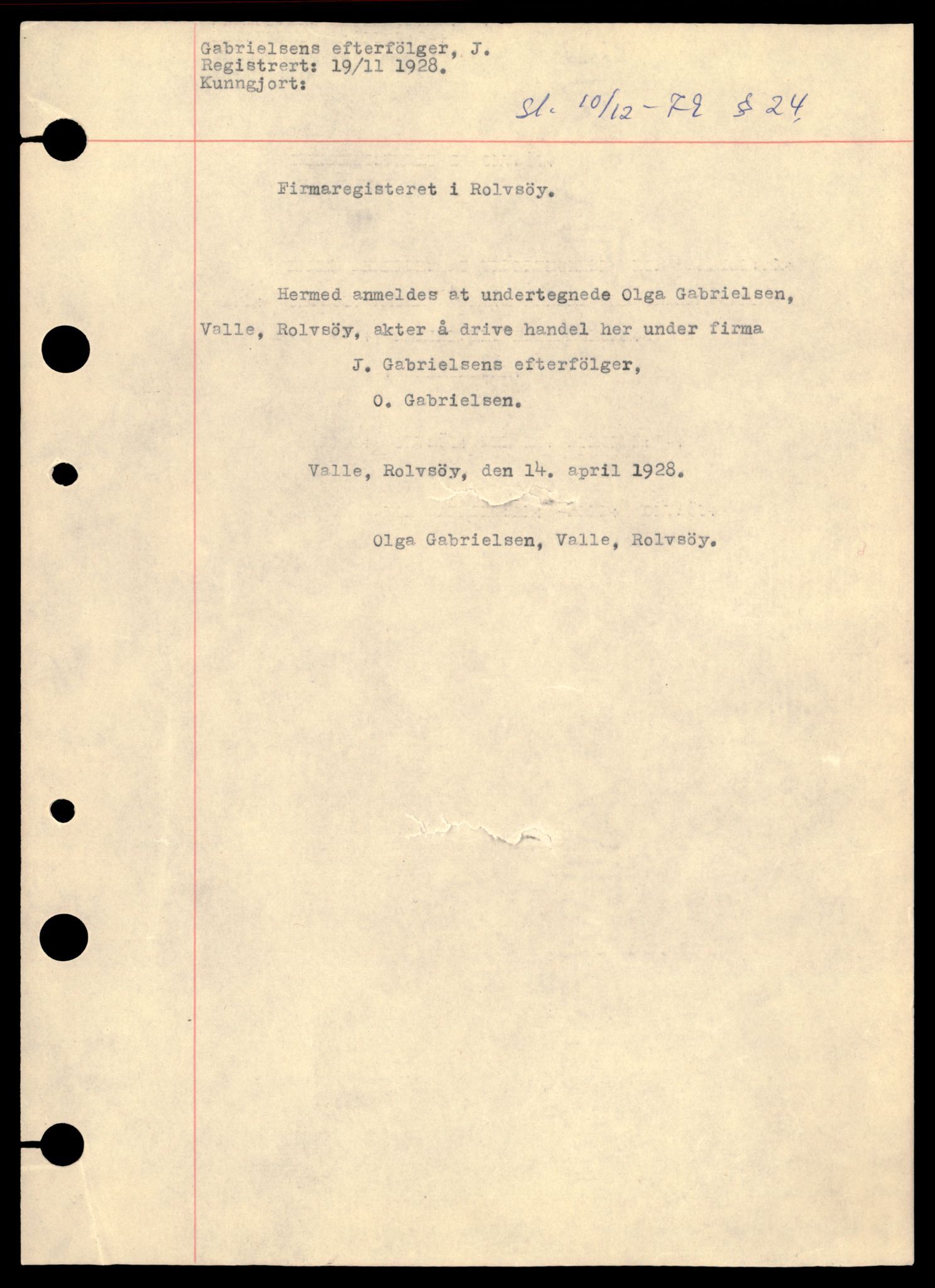 Fredrikstad tingrett, AV/SAT-A-10473/K/Kb/Kba/L0015: Enkeltmannsforetak, aksjeselskap og andelslag, G-Go, 1944-1990, p. 1