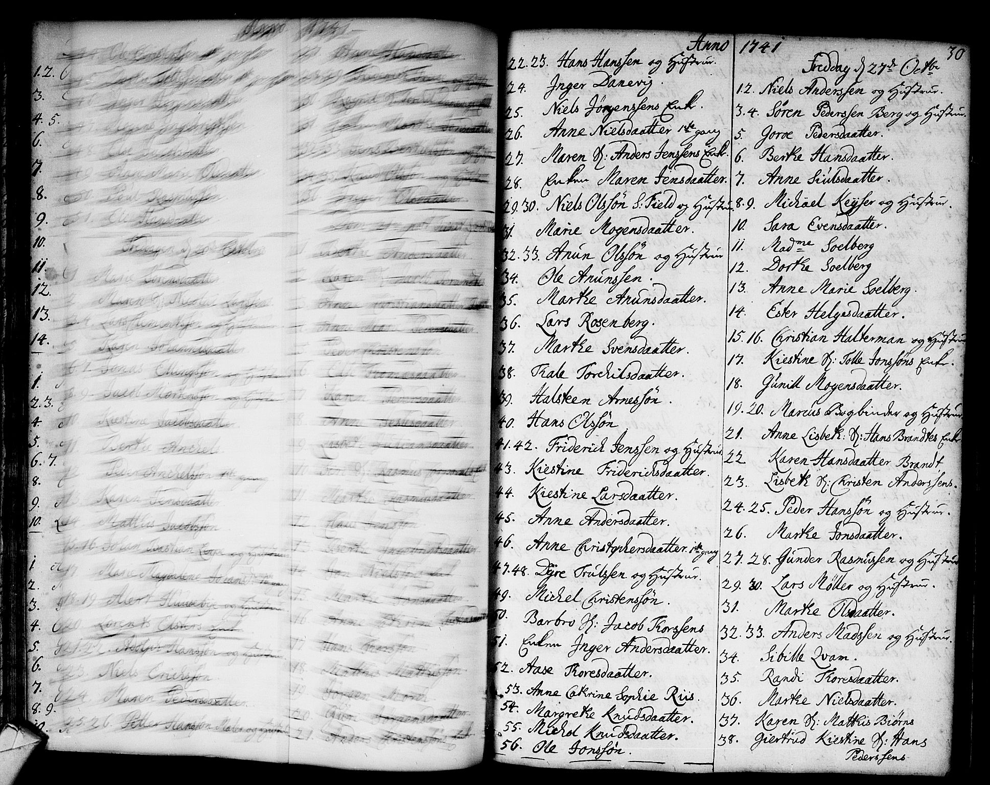 Strømsø kirkebøker, AV/SAKO-A-246/F/Fa/L0006: Parish register (official) no. I 6, 1740-1747, p. 30