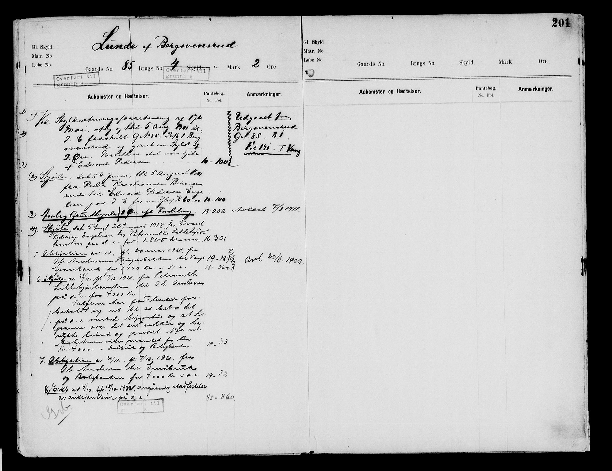 Nord-Hedmark sorenskriveri, SAH/TING-012/H/Ha/Had/Hade/L0002: Mortgage register no. 4.2, 1893-1940, p. 201