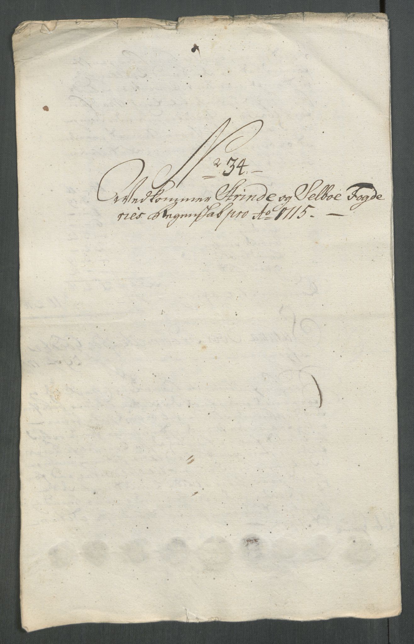 Rentekammeret inntil 1814, Reviderte regnskaper, Fogderegnskap, AV/RA-EA-4092/R61/L4115: Fogderegnskap Strinda og Selbu, 1715-1716, p. 228