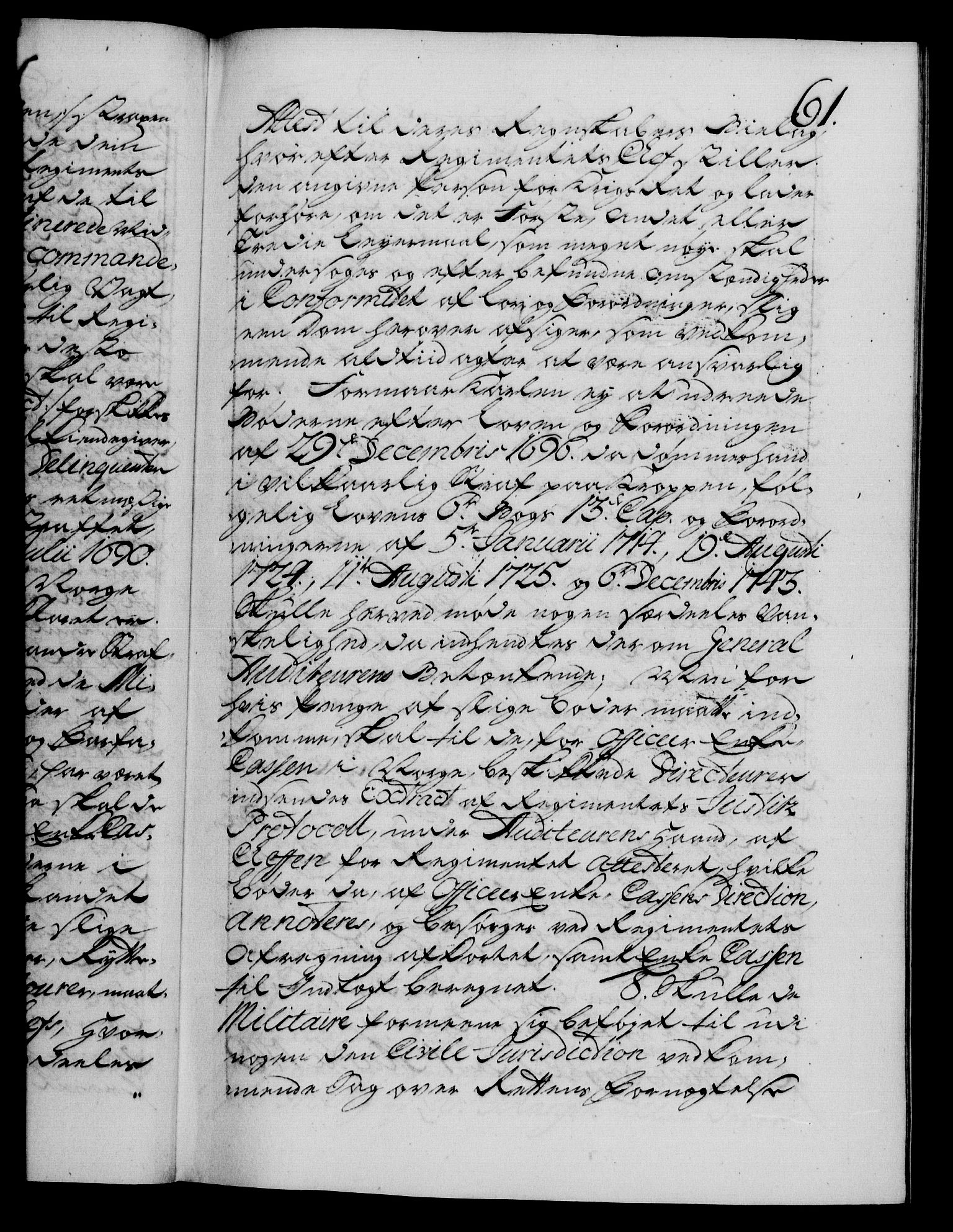 Danske Kanselli 1572-1799, AV/RA-EA-3023/F/Fc/Fca/Fcaa/L0036: Norske registre, 1749-1750, p. 61a