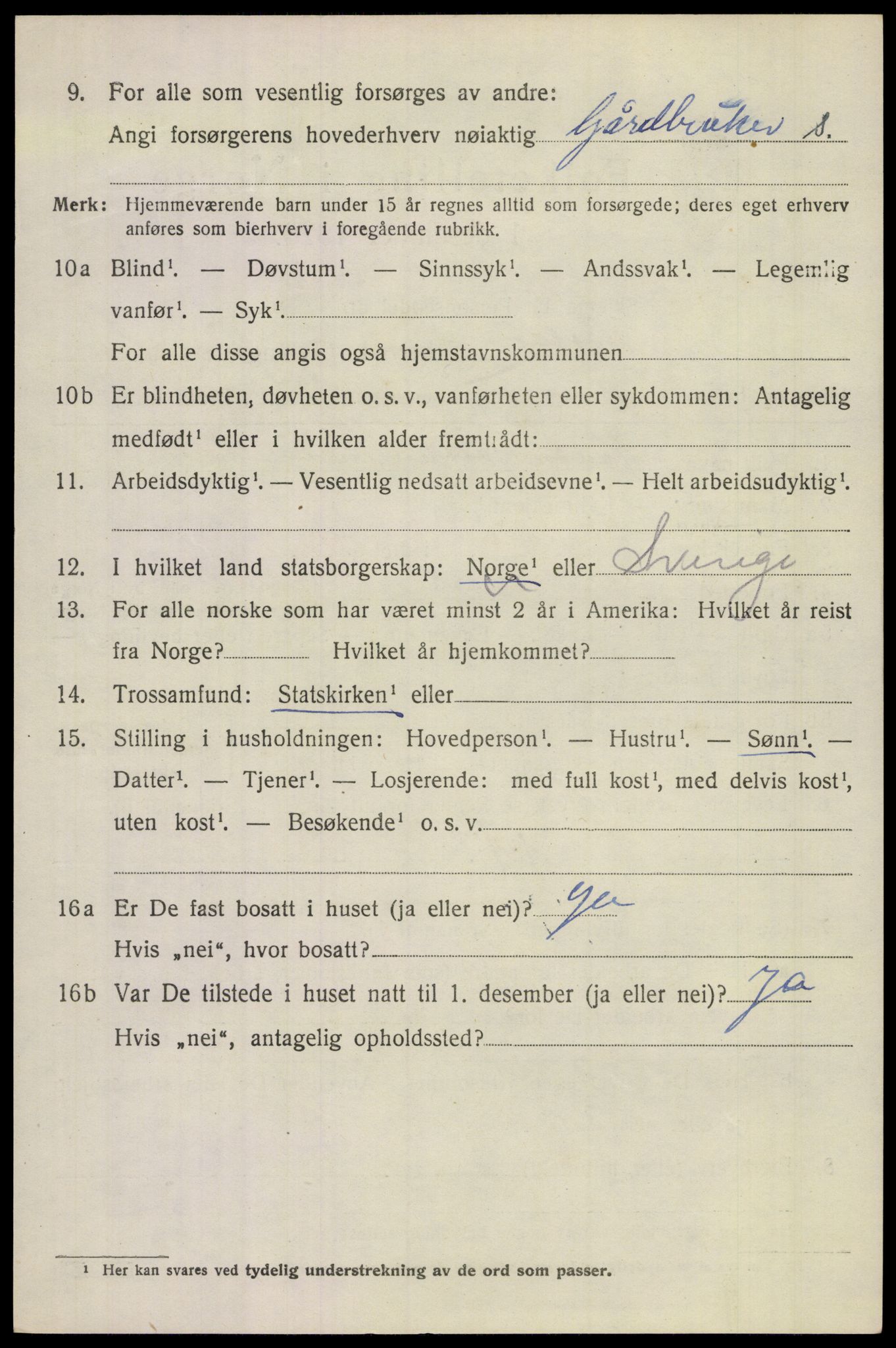 SAKO, 1920 census for Botne, 1920, p. 2114