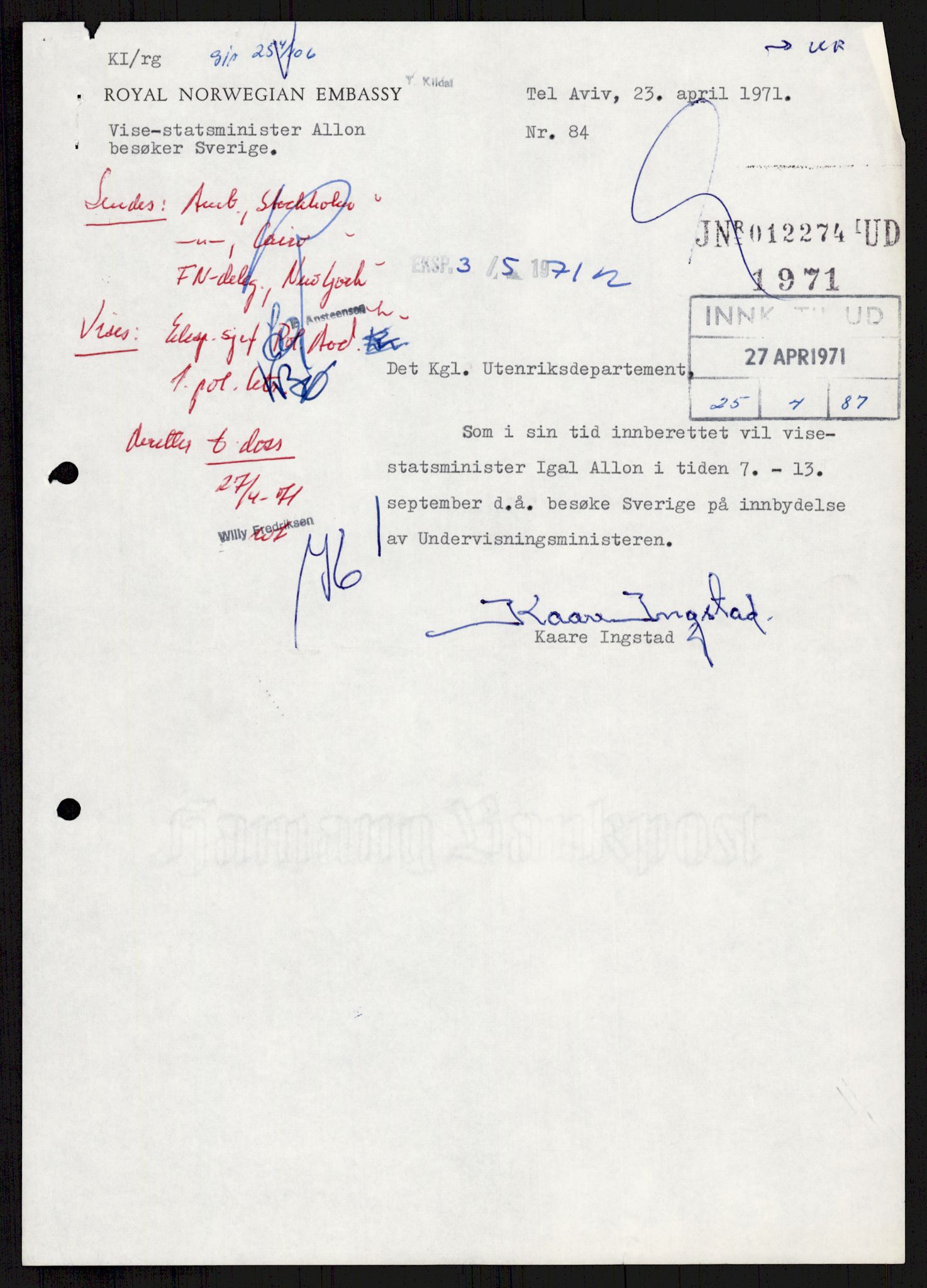 Utenriksdepartementet, hovedarkiv, AV/RA-S-6794/D/Db/Dba/L0776/0003: Verdenspolitikk. Fremmede staters politikk (G.L.) / Israel: Politikk (2 mapper), 1970-1972, p. 211