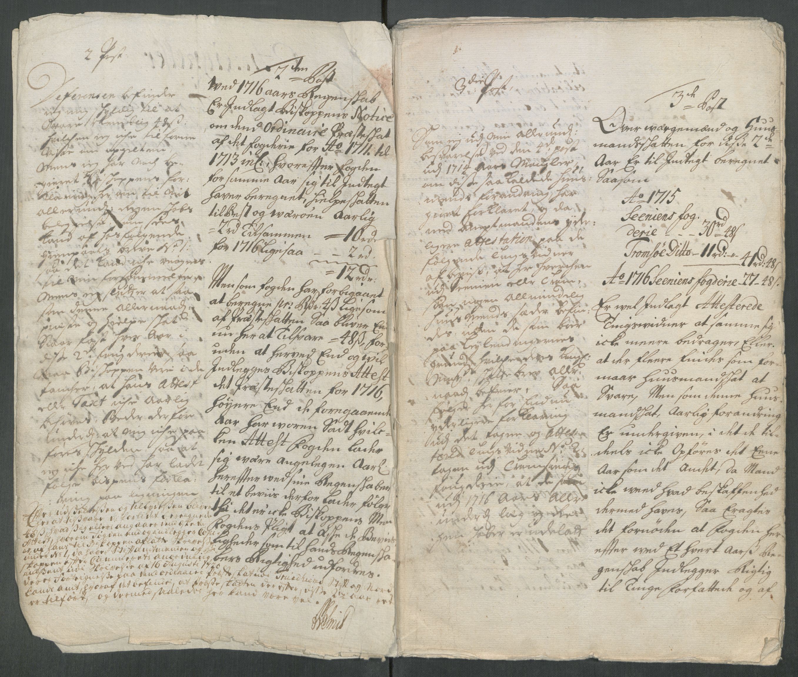 Rentekammeret inntil 1814, Reviderte regnskaper, Fogderegnskap, AV/RA-EA-4092/R68/L4762: Fogderegnskap Senja og Troms, 1716, p. 393