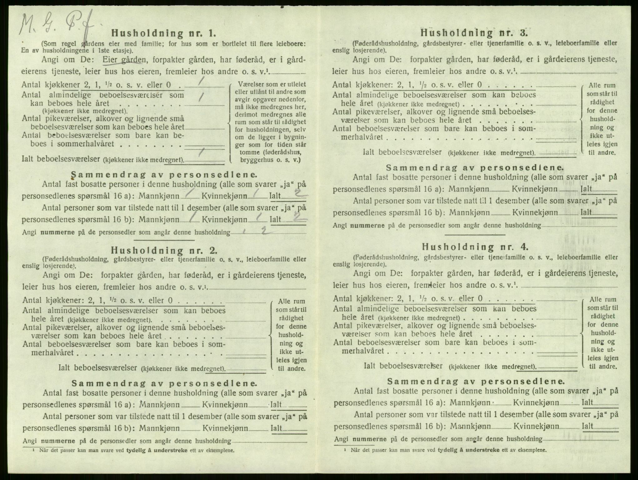 SAKO, 1920 census for Sem, 1920, p. 1266