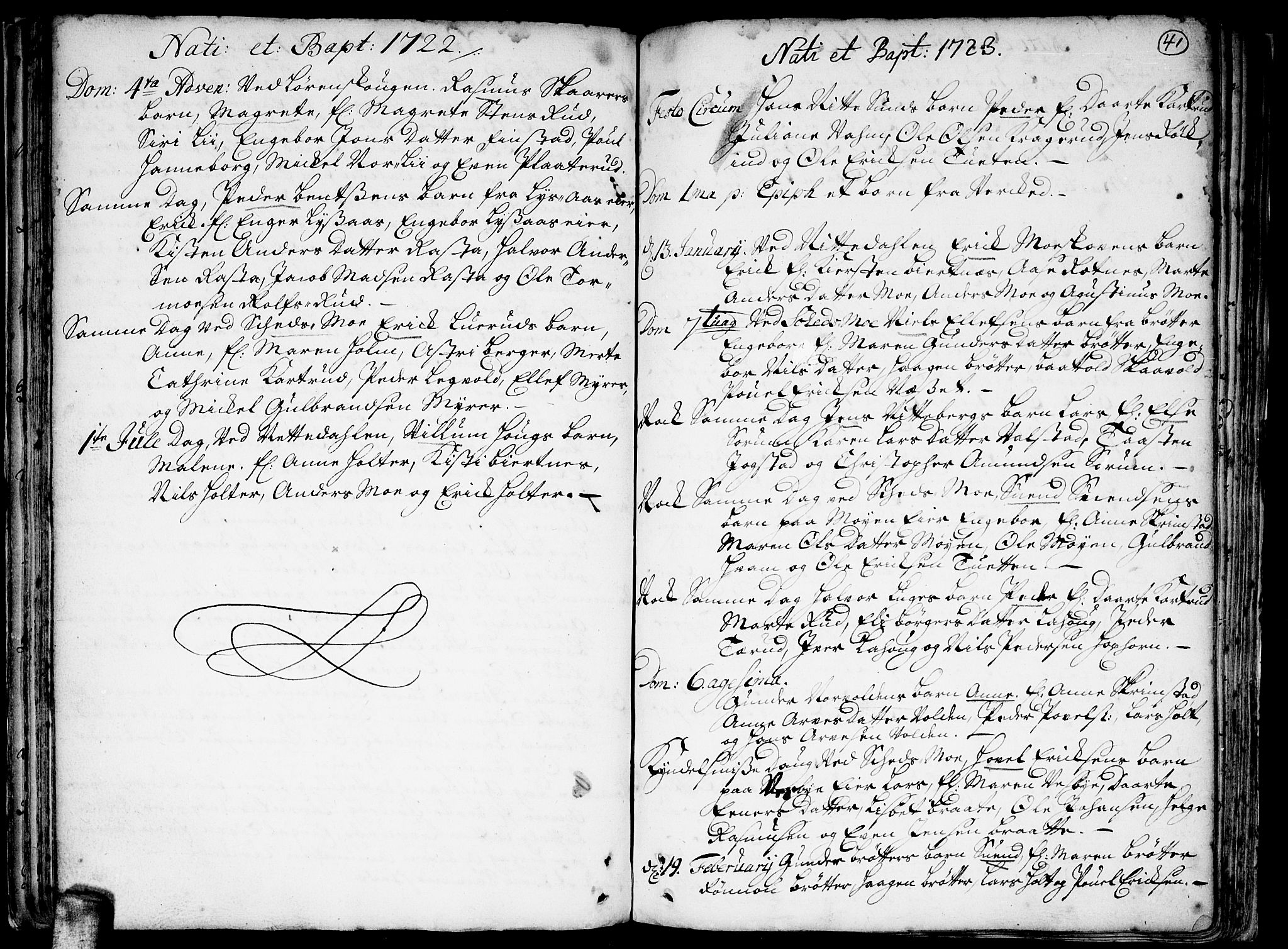 Skedsmo prestekontor Kirkebøker, SAO/A-10033a/F/Fa/L0002: Parish register (official) no. I 2, 1715-1727, p. 41