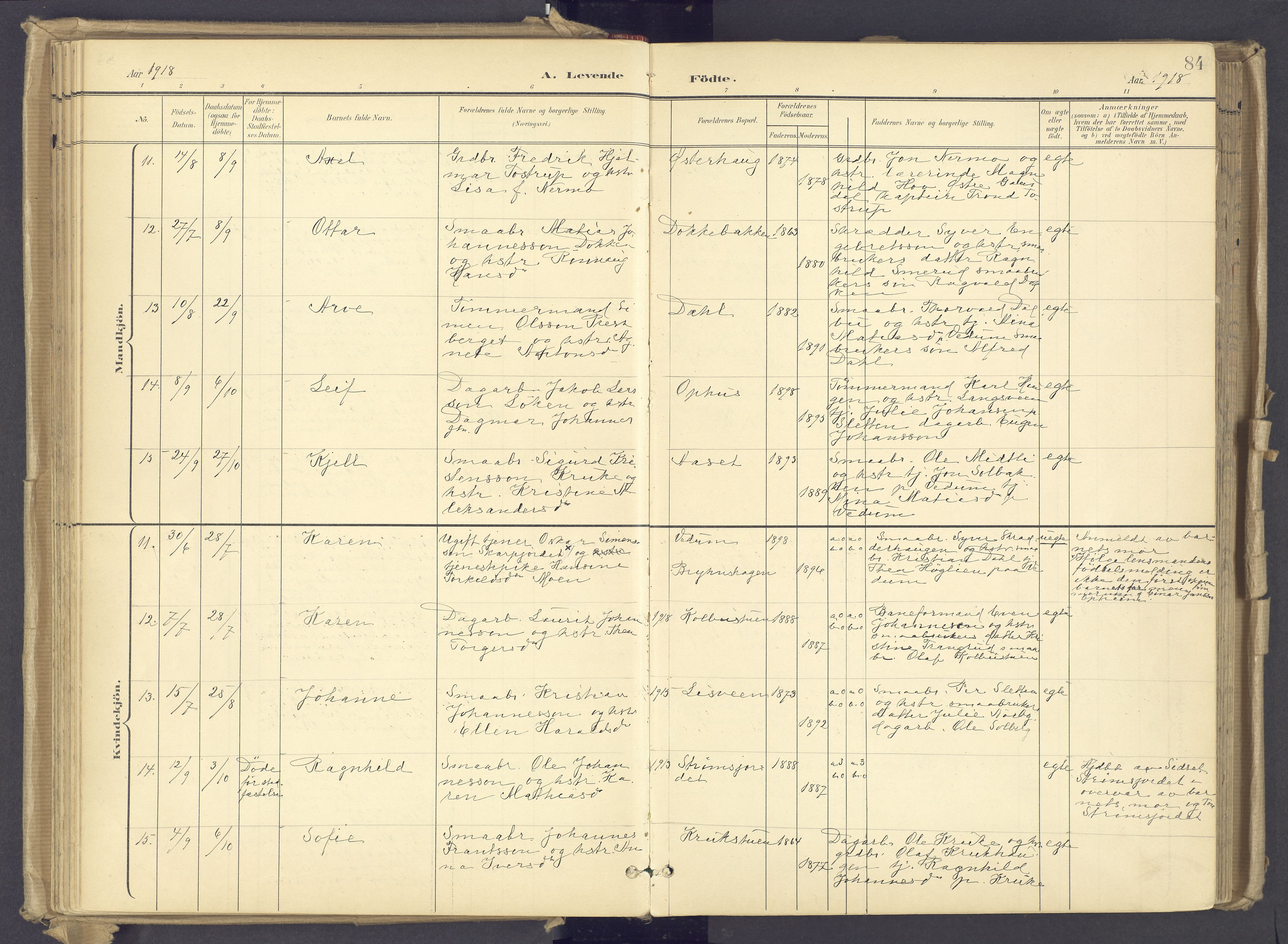 Øyer prestekontor, AV/SAH-PREST-084/H/Ha/Haa/L0012: Parish register (official) no. 12, 1897-1920, p. 84