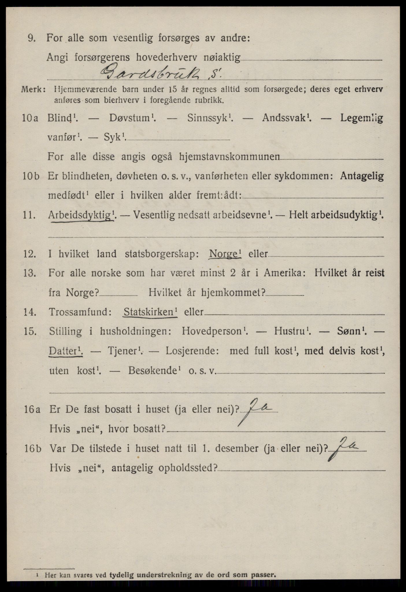 SAT, 1920 census for Sandøy, 1920, p. 631