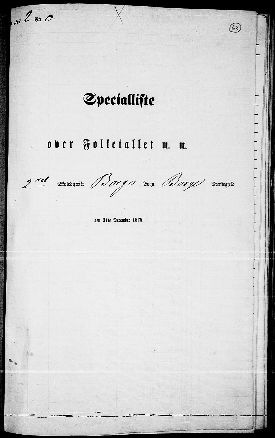 RA, 1865 census for Borge, 1865, p. 61