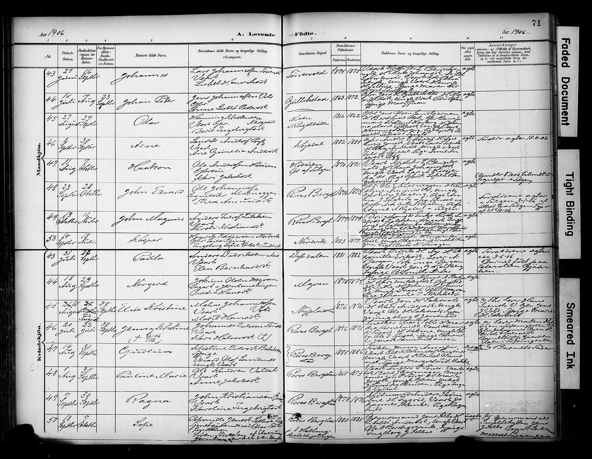 Ministerialprotokoller, klokkerbøker og fødselsregistre - Sør-Trøndelag, AV/SAT-A-1456/681/L0936: Parish register (official) no. 681A14, 1899-1908, p. 71