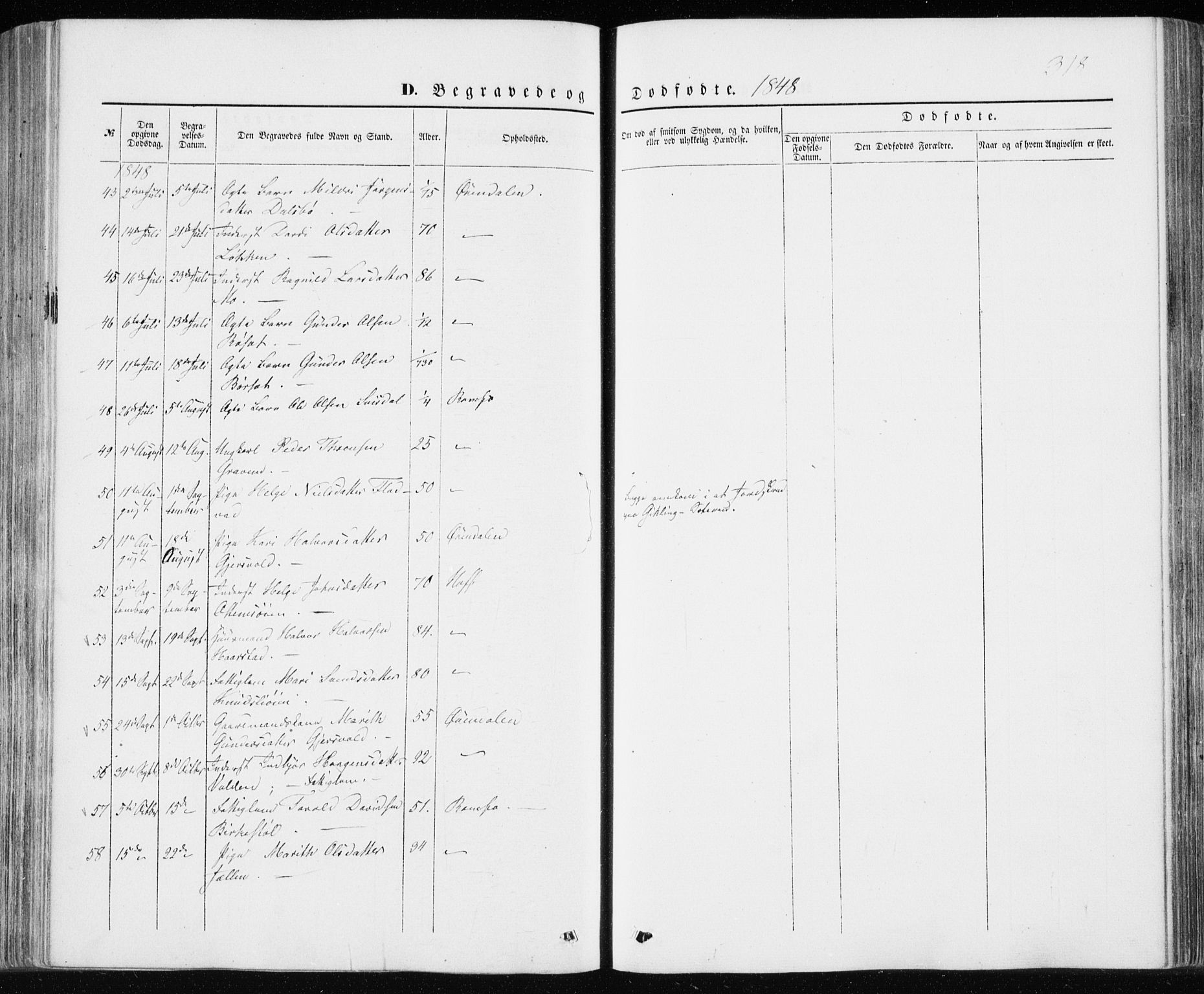 Ministerialprotokoller, klokkerbøker og fødselsregistre - Møre og Romsdal, AV/SAT-A-1454/590/L1013: Parish register (official) no. 590A05, 1847-1877, p. 318