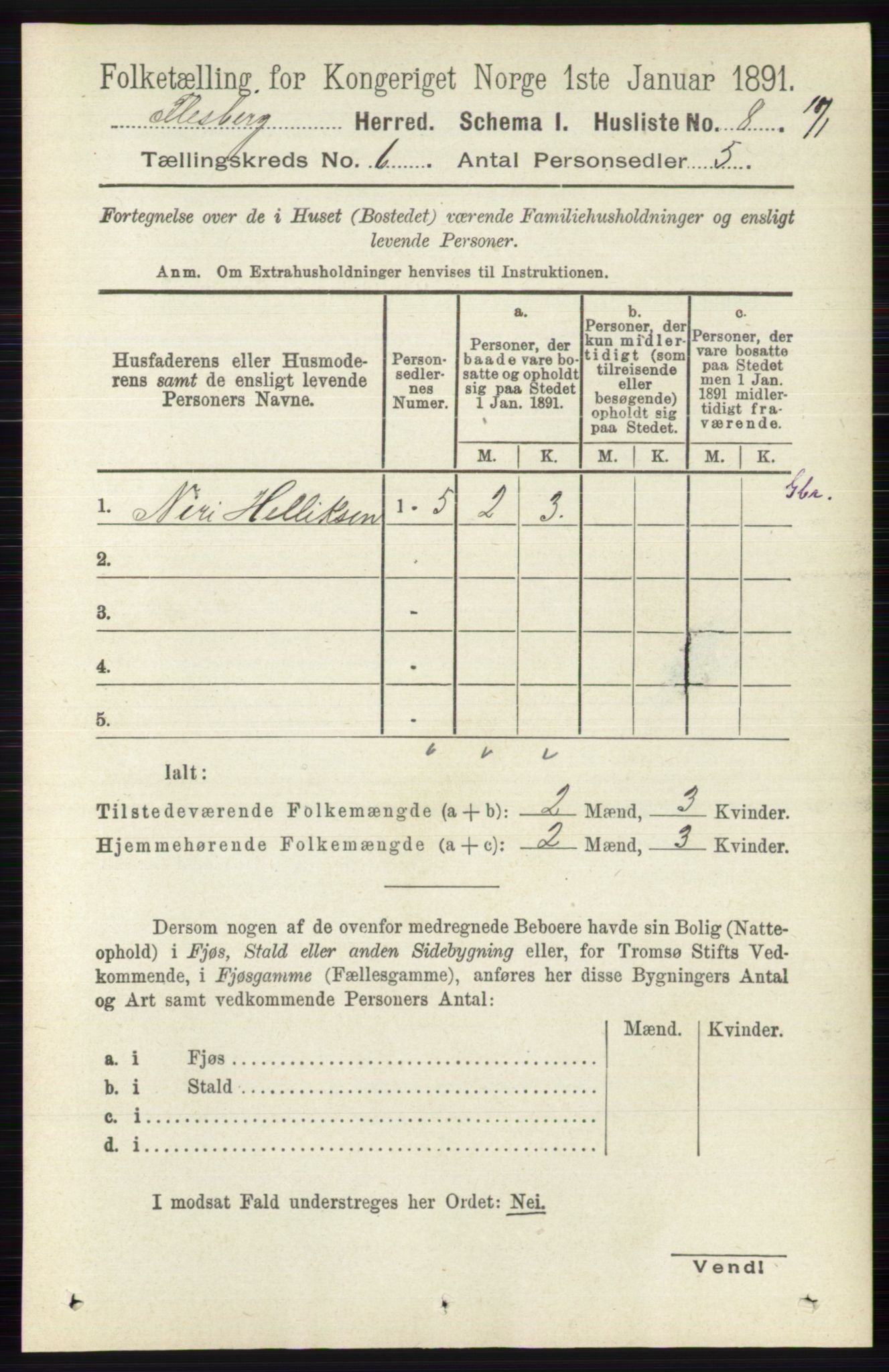 RA, 1891 census for 0631 Flesberg, 1891, p. 928