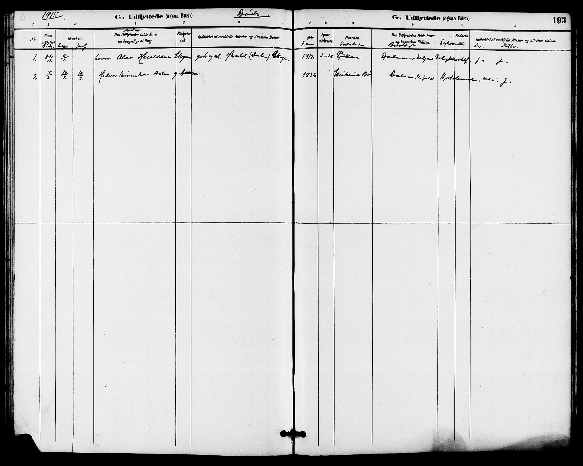 Seljord kirkebøker, SAKO/A-20/G/Ga/L0005: Parish register (copy) no. I 5, 1887-1914, p. 193