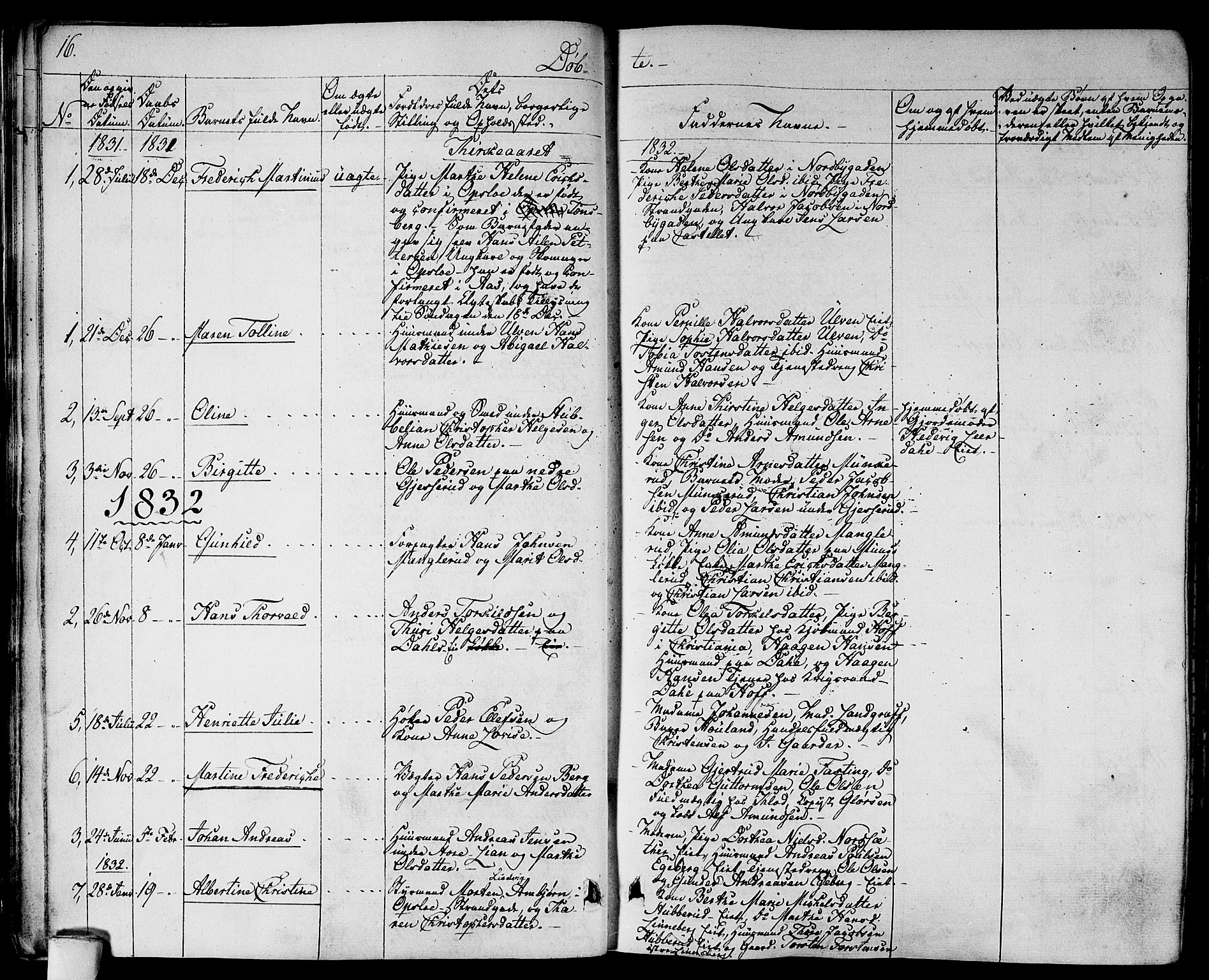 Gamlebyen prestekontor Kirkebøker, SAO/A-10884/F/Fa/L0003: Parish register (official) no. 3, 1829-1849, p. 16